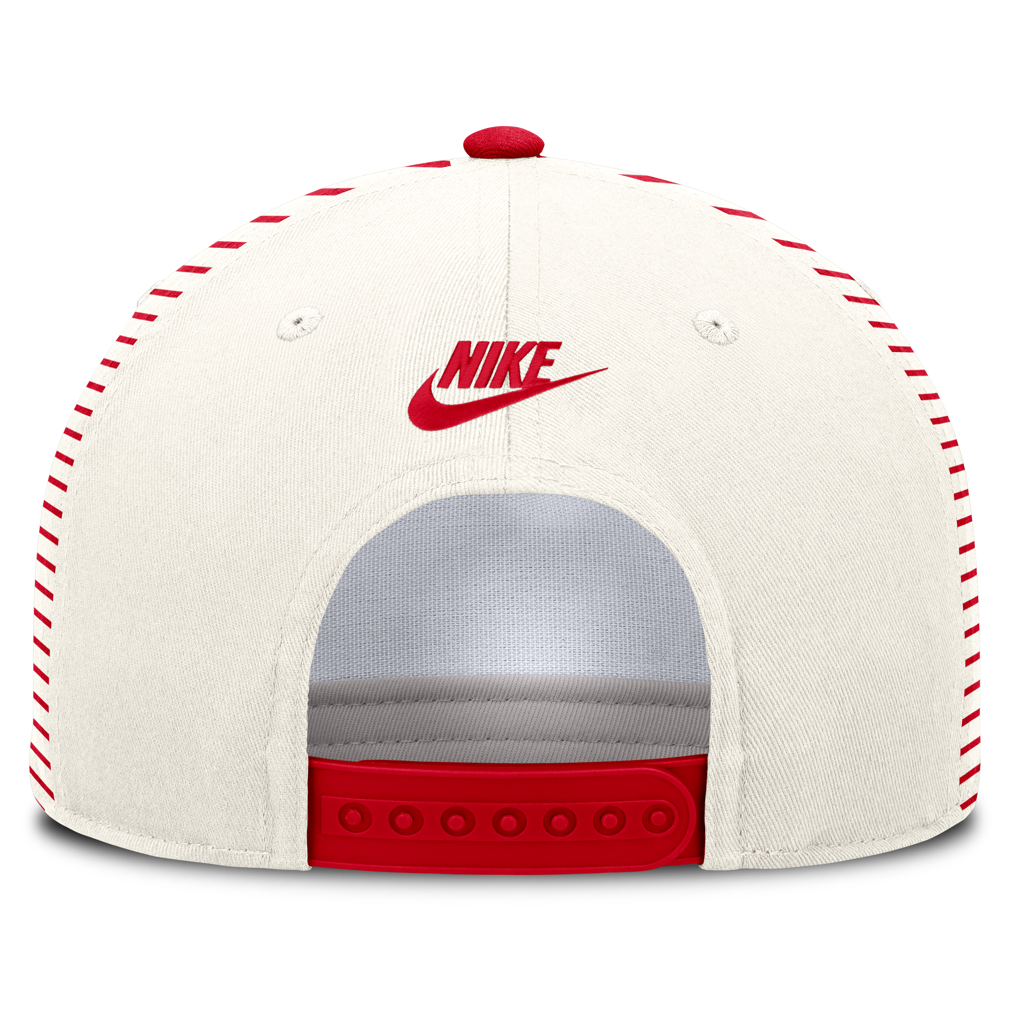 Casquette unisexe Nike blanche/écarlate Ohio State Buckeyes Vault à rayures et taille ajustable