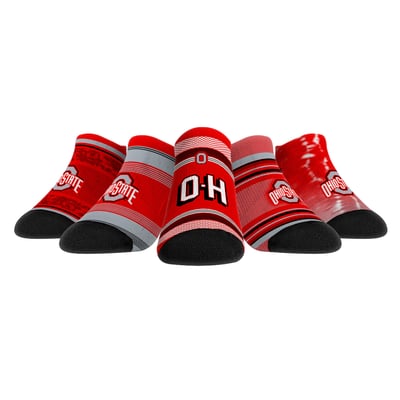  Ohio State Buckeyes Rock Em Unisex Super Fan Five-Pack Low-Cut Socks Set - 