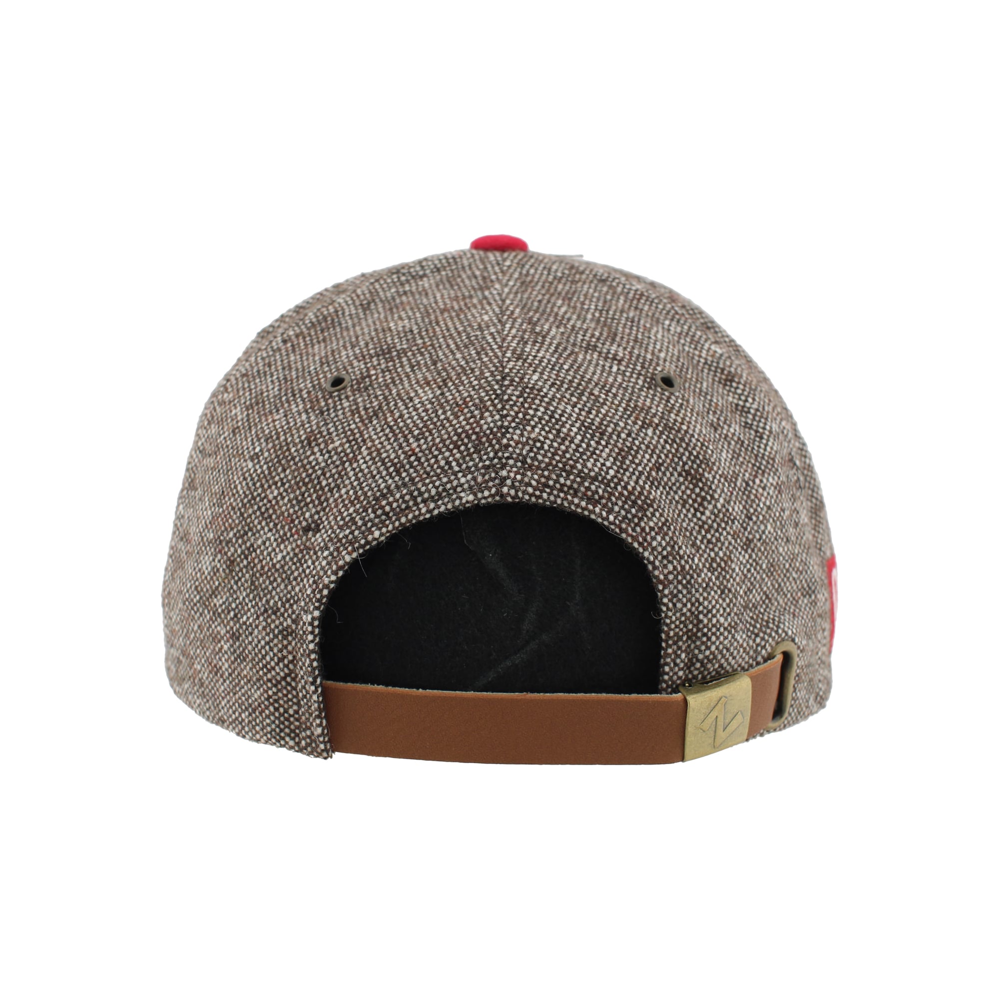 Chapeau unisexe Zephyr marron/écarlate en tweed Ohio State Buckeyes à couronne pincée et ajustable