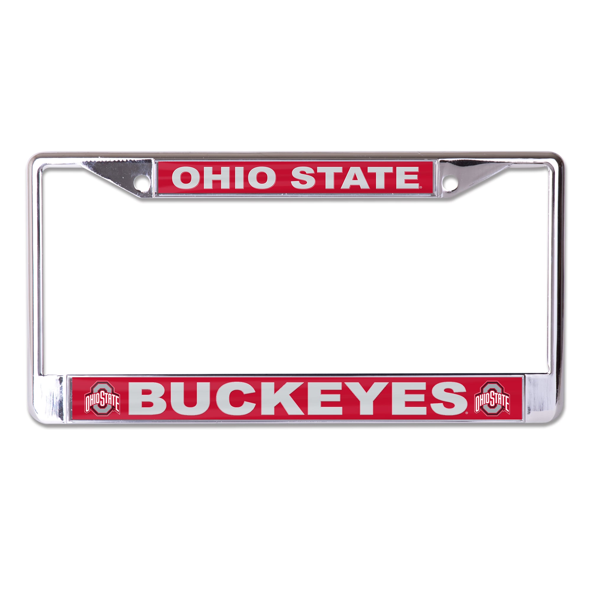 Cadre de plaque d'immatriculation WinCraft Ohio State Buckeyes S/L avec logo imprimé de l'école