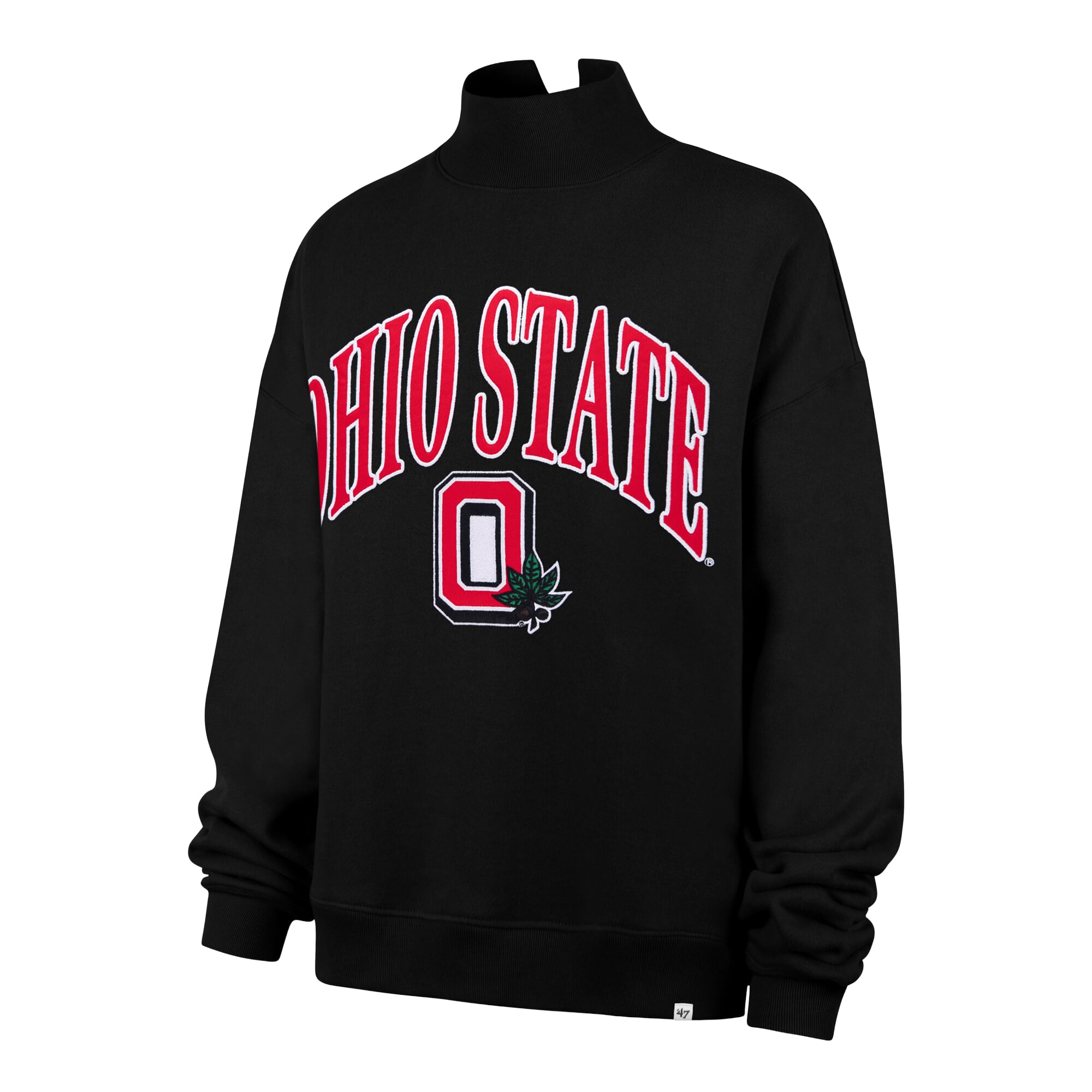 Sweat-shirt à col montant pour femme « 47 Scarlet Ohio State Buckeyes »