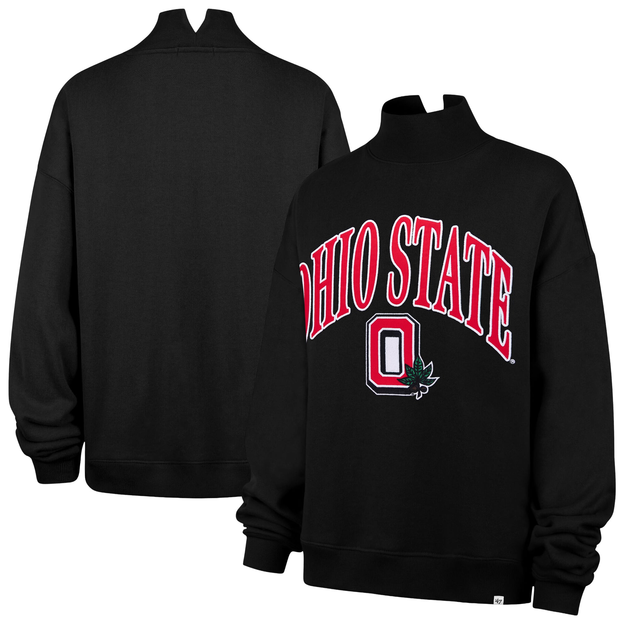 Sweat-shirt à col montant pour femme « 47 Scarlet Ohio State Buckeyes »
