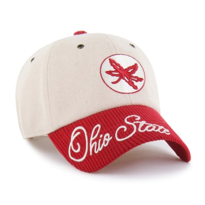 Ohio State Buckeyes '47 Women's Rope Script Clean Up Adjustable Hat - Cream/Scarlet