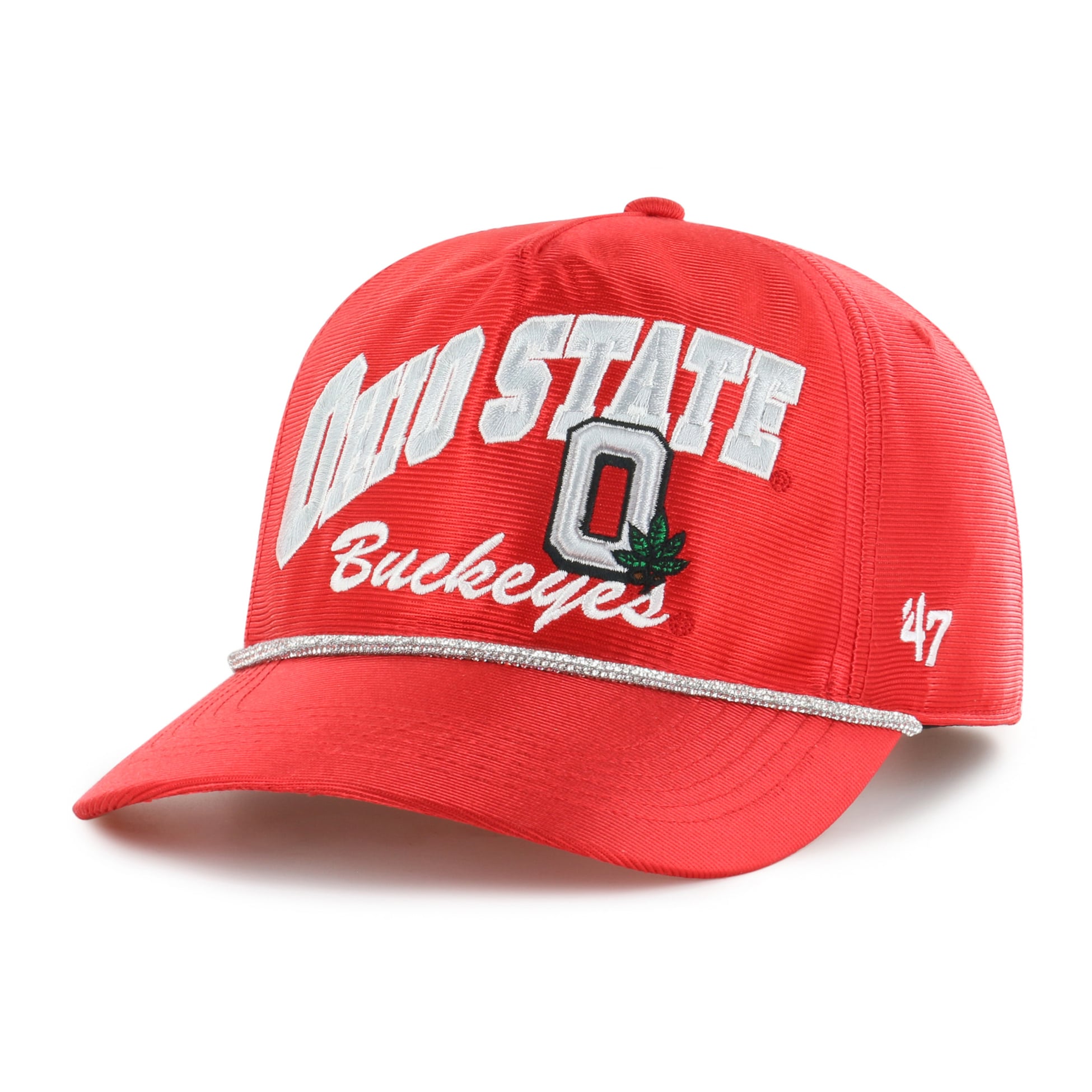 Chapeau ajustable à paillettes Ohio State Buckeyes rouge '47 pour femmes