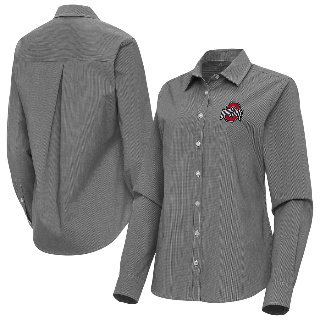 Ohio State Buckeyes Antigua Women's Porter Woven Tri-Blend Long Sleeve ...