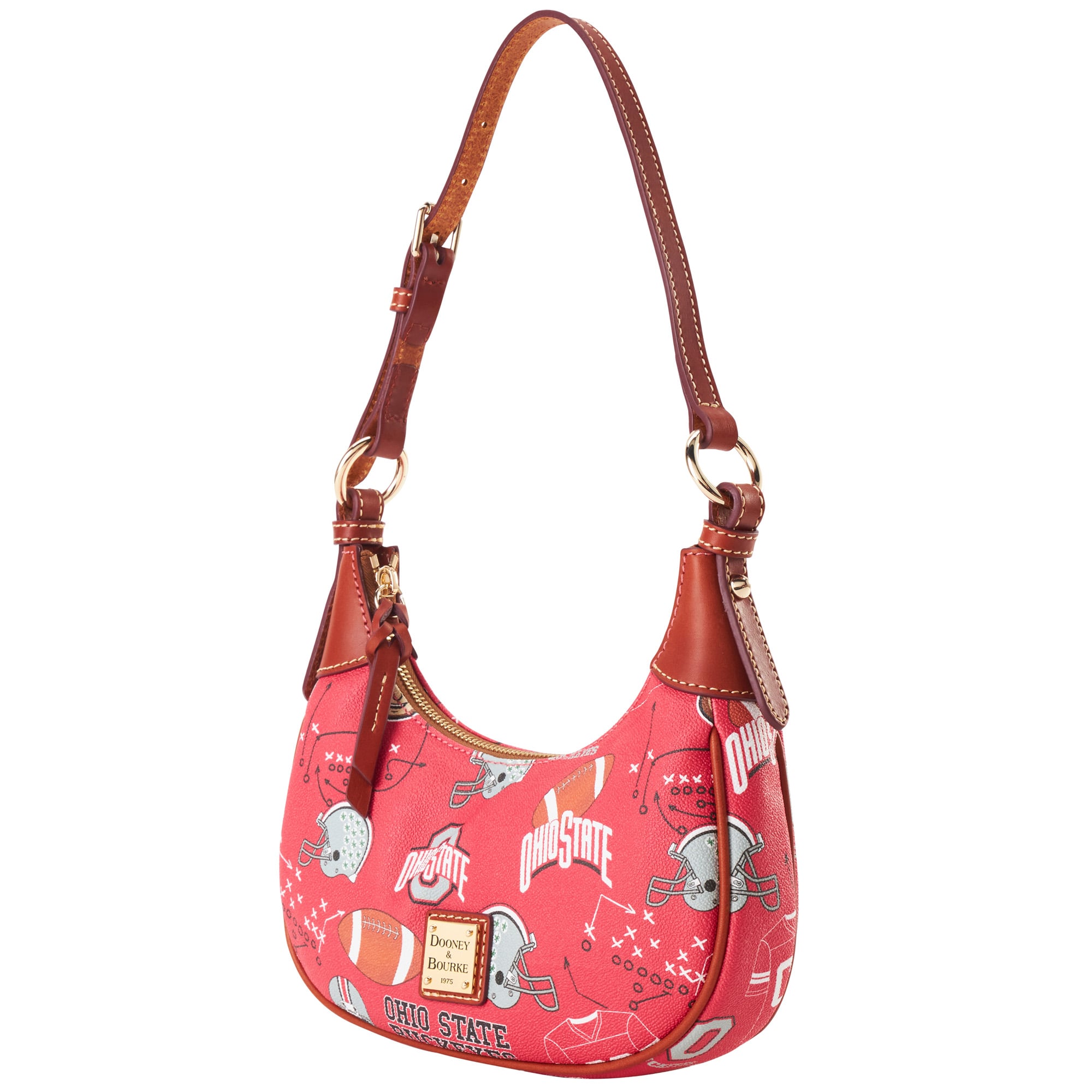 Sac à bandoulière souple Dooney & Bourke Ohio State Buckeyes pour femme