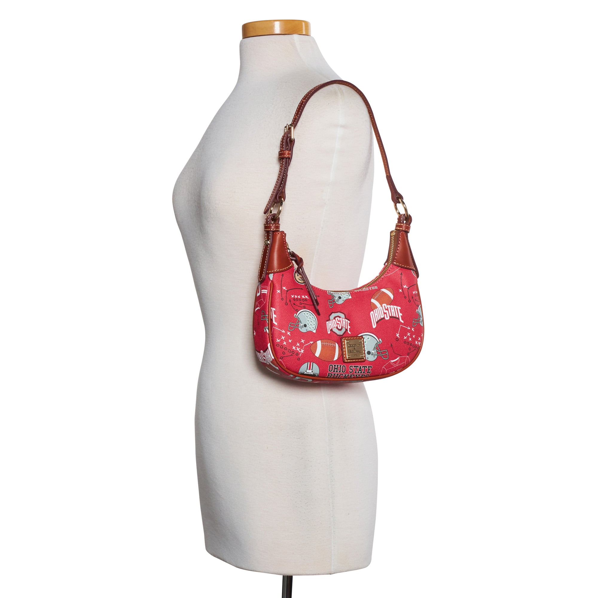 Sac à bandoulière souple Dooney & Bourke Ohio State Buckeyes pour femme