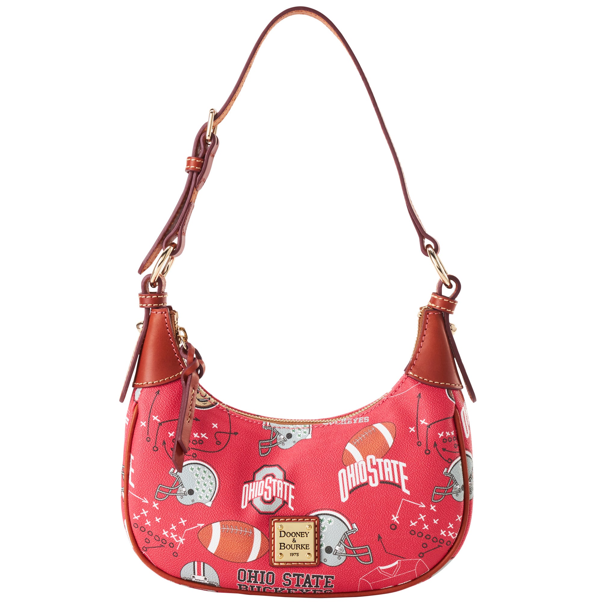 Sac à bandoulière souple Dooney & Bourke Ohio State Buckeyes pour femme