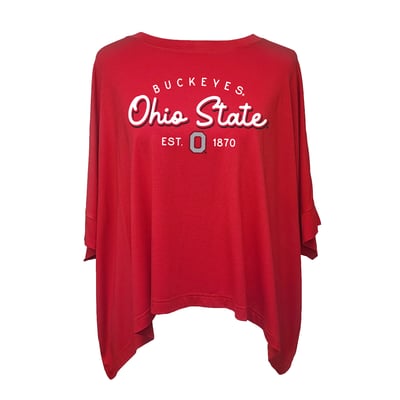 Ohio State Buckeyes Flying Colors Apparel Women's Felicity Flowy T-Shirt - Scarlet
