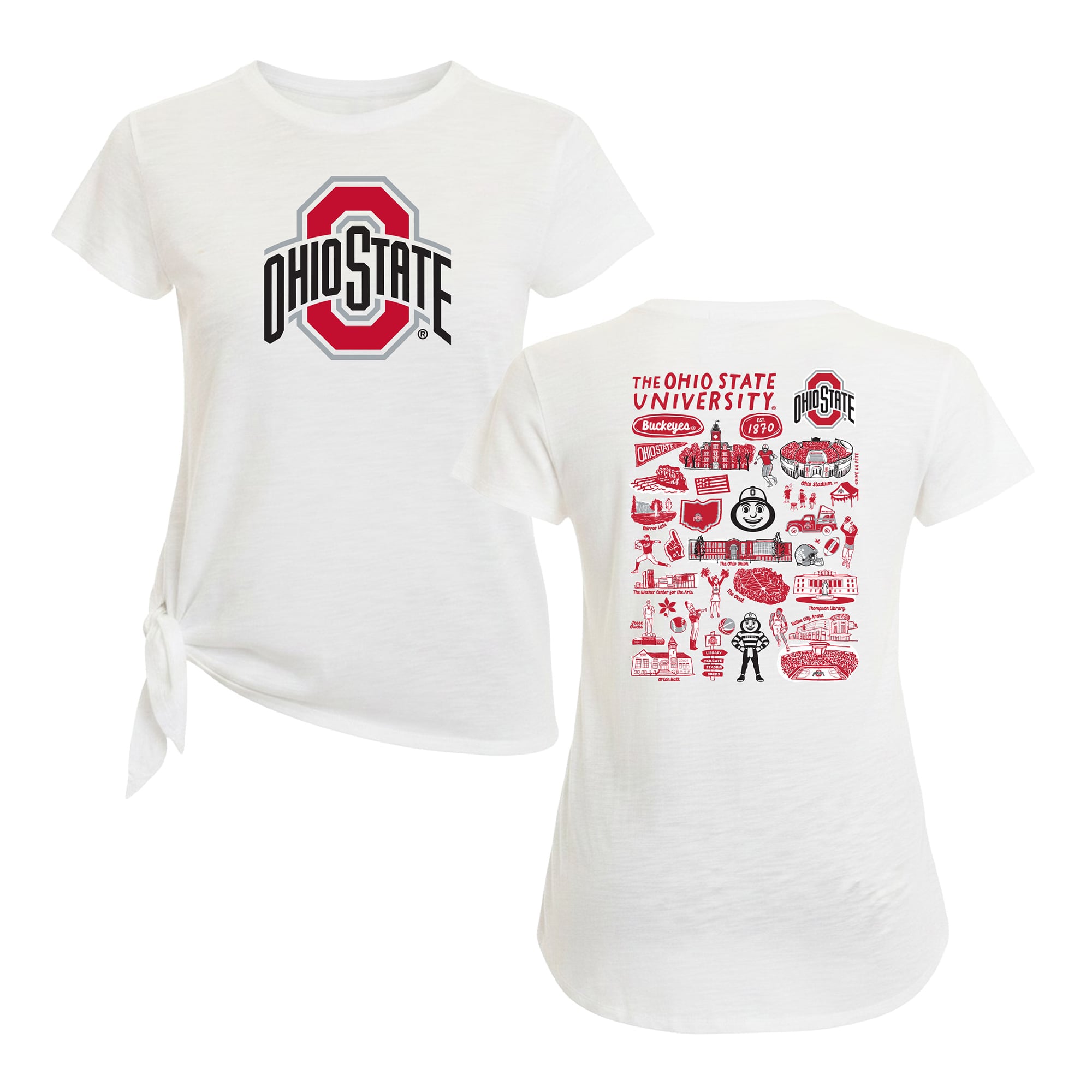 Women's Flying Colors Apparel White Ohio State Buckeyes Impressions ...
