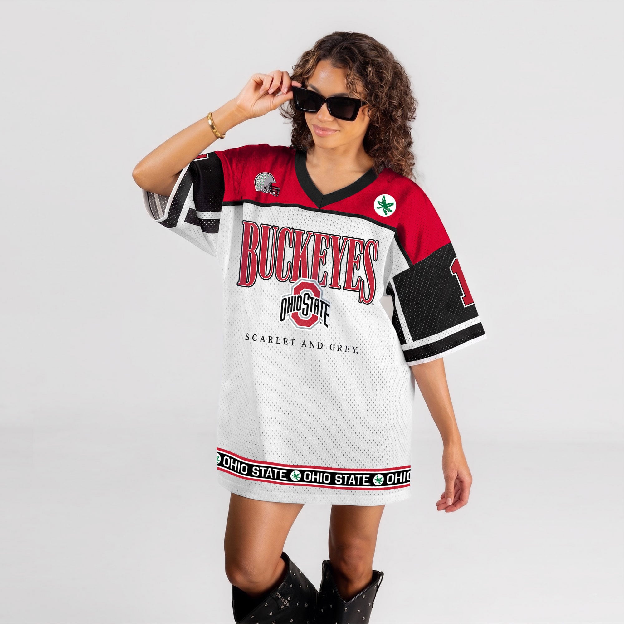 Robe-maillot Hustle Mode blanche Ohio State Buckeyes pour femme, collection Gameday Couture