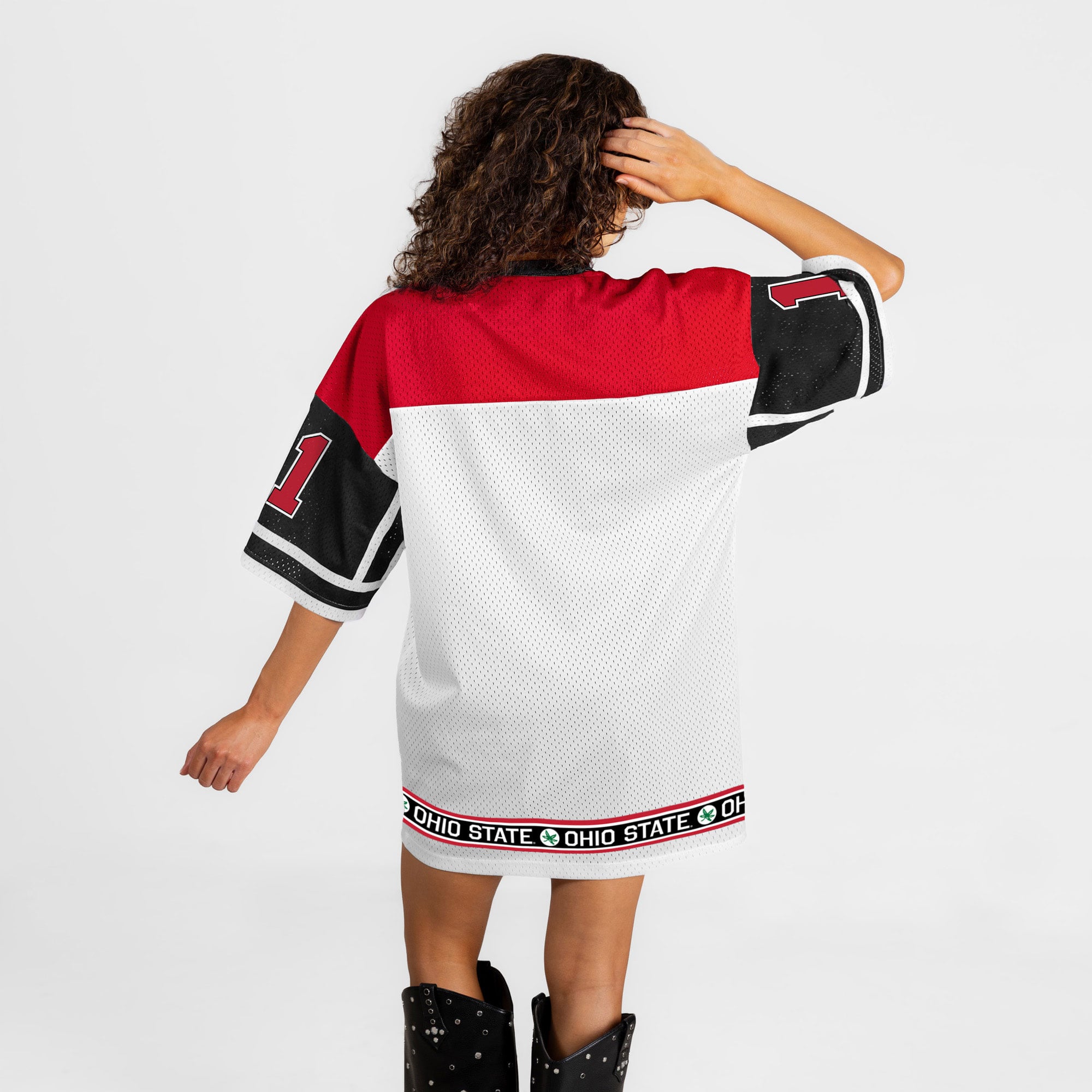 Robe-maillot Hustle Mode blanche Ohio State Buckeyes pour femme, collection Gameday Couture