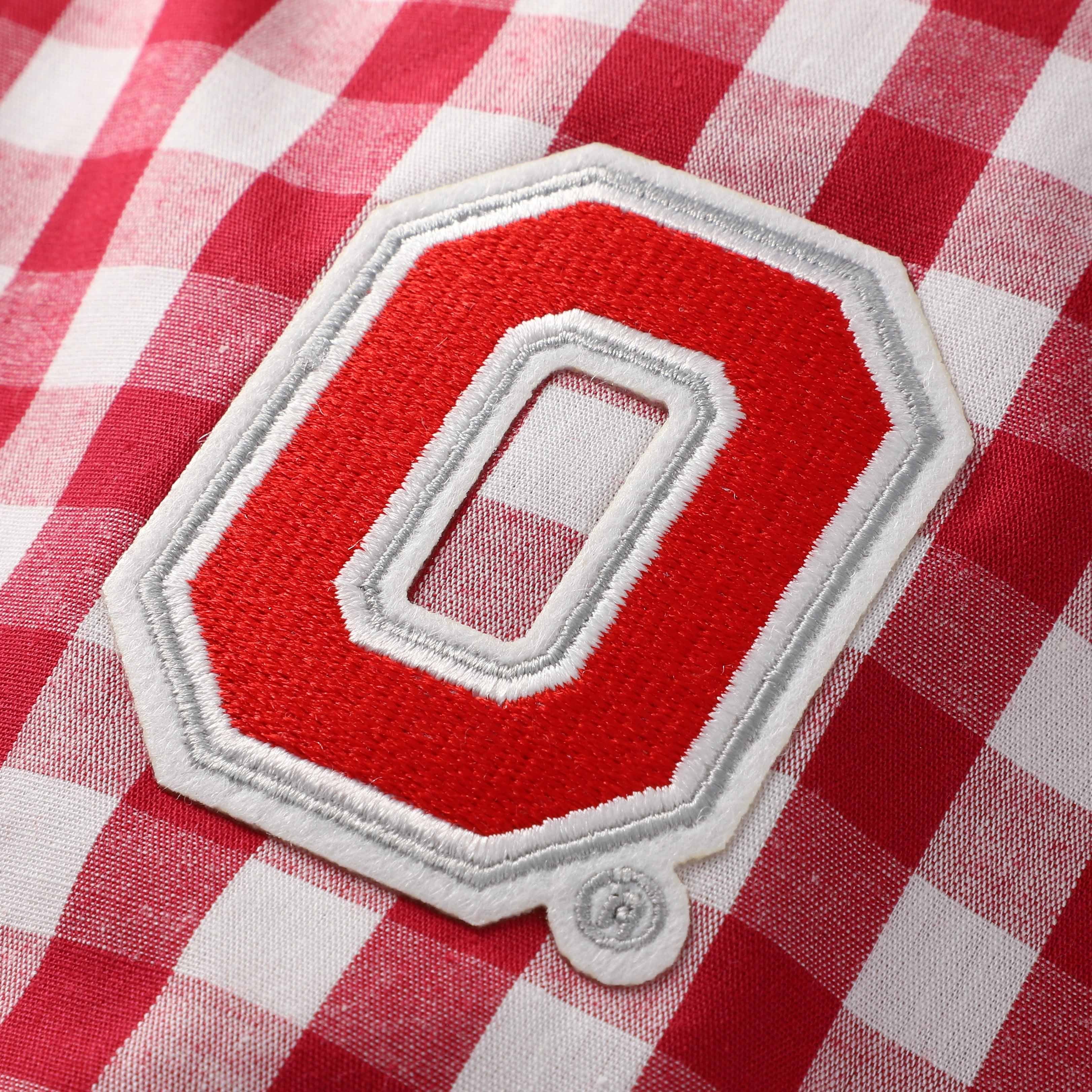 Robe-jupe-short à carreaux vichy écarlate Ohio State Buckeyes pour femmes, idéale les jours de match.