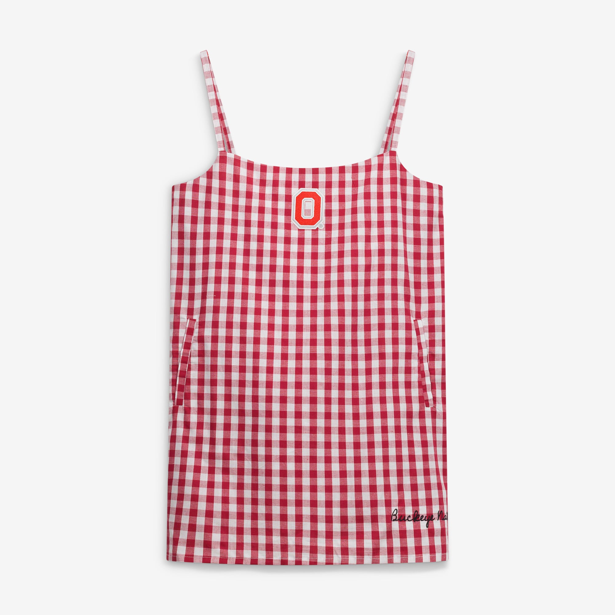 Robe-jupe-short à carreaux vichy écarlate Ohio State Buckeyes pour femmes, idéale les jours de match.