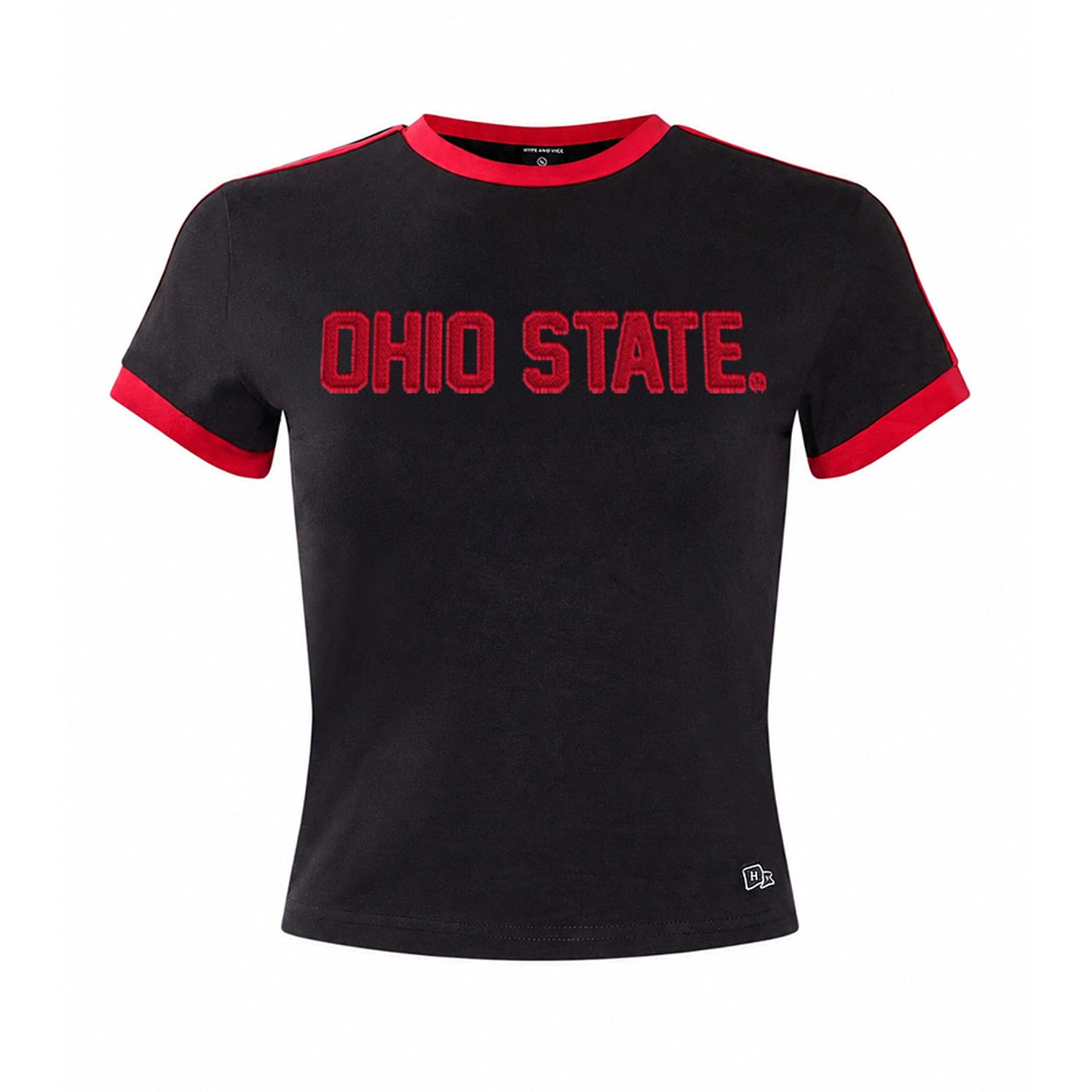 T-shirt bébé court pour gardien de but des Ohio State Buckeyes noirs Women's Hype and Vice