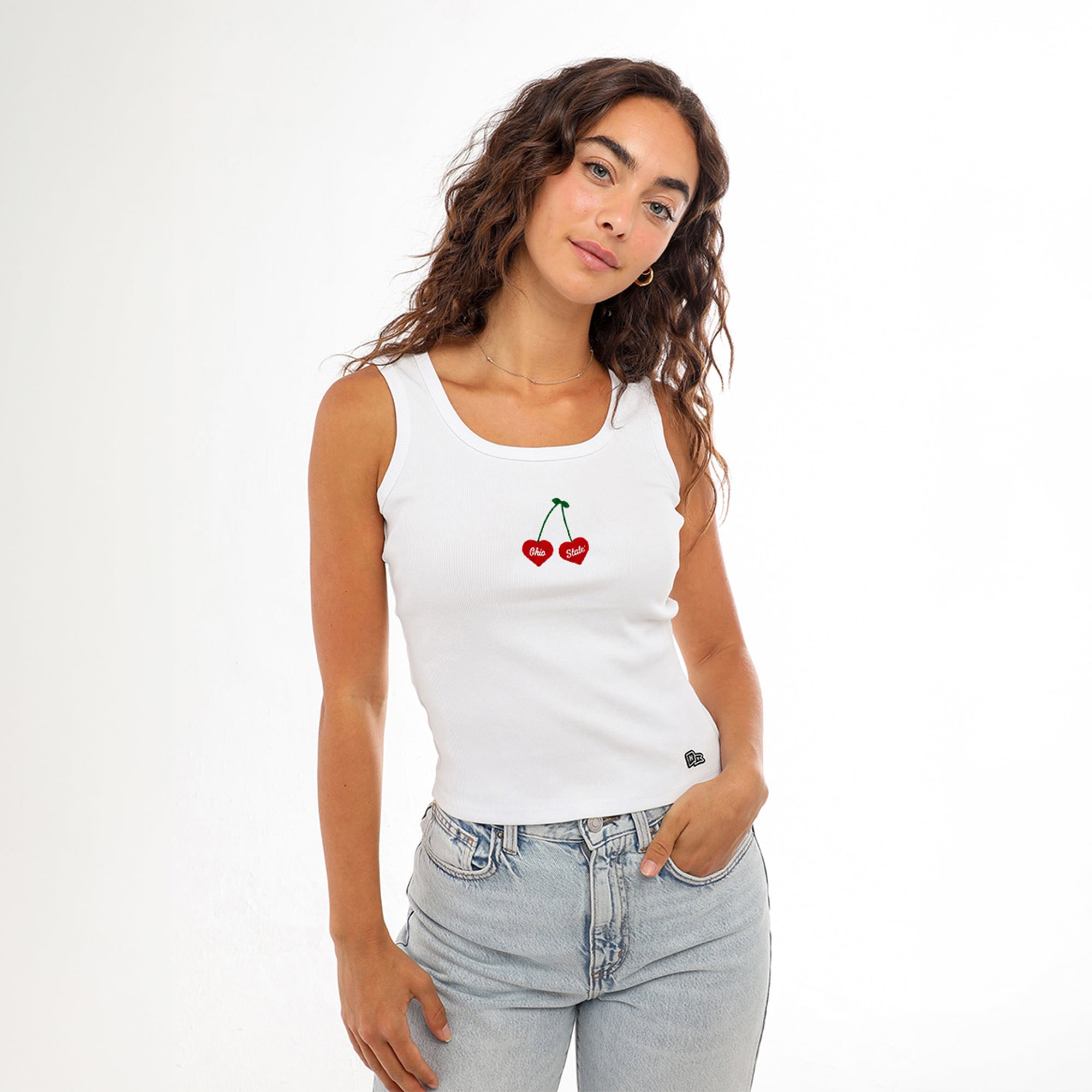 Débardeur court côtelé blanc Ohio State Buckeyes pour femmes - Hype and Vice