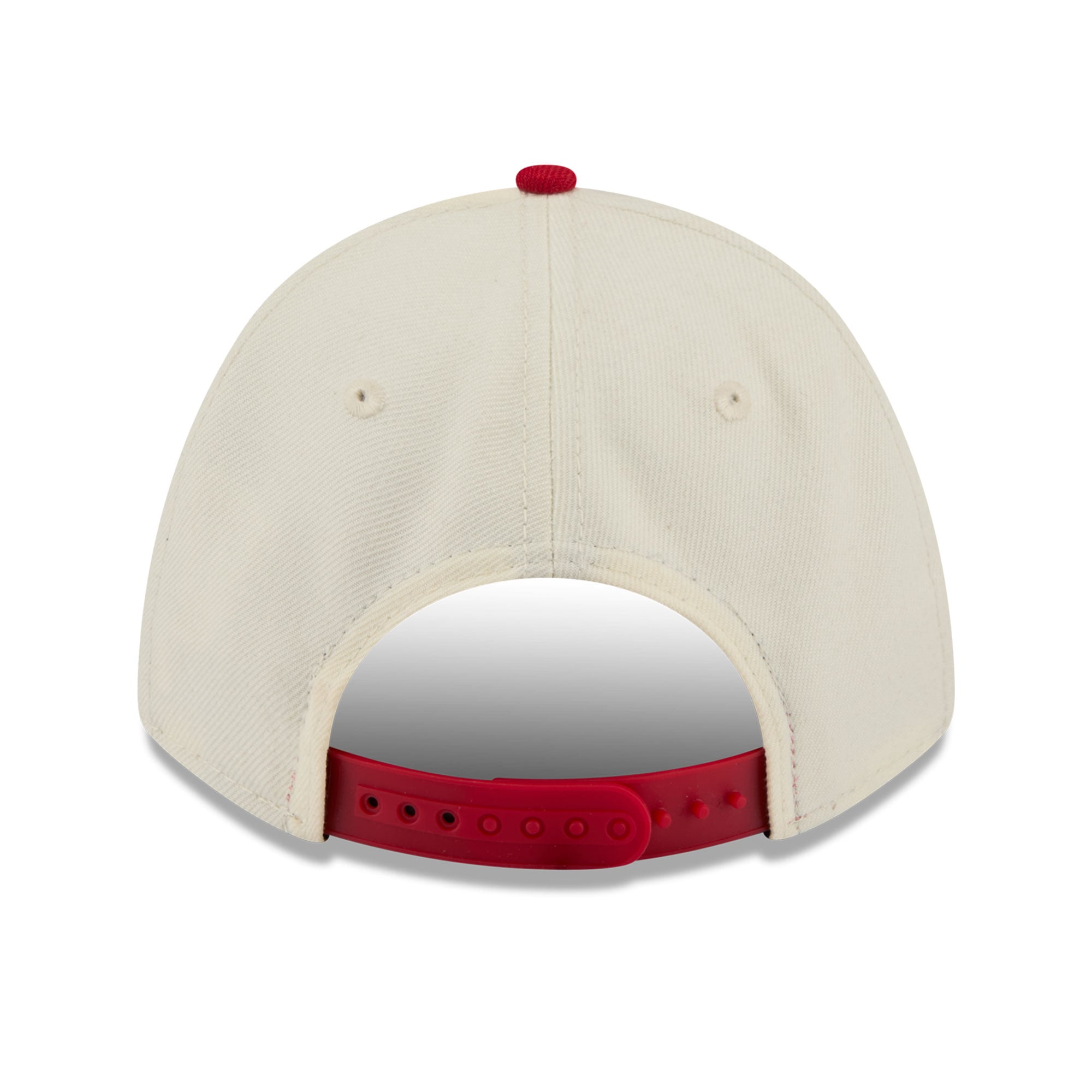 Casquette ajustable New Era 9FORTY A-Frame blanche et écarlate pour femme, aux couleurs des Ohio State Buckeyes.