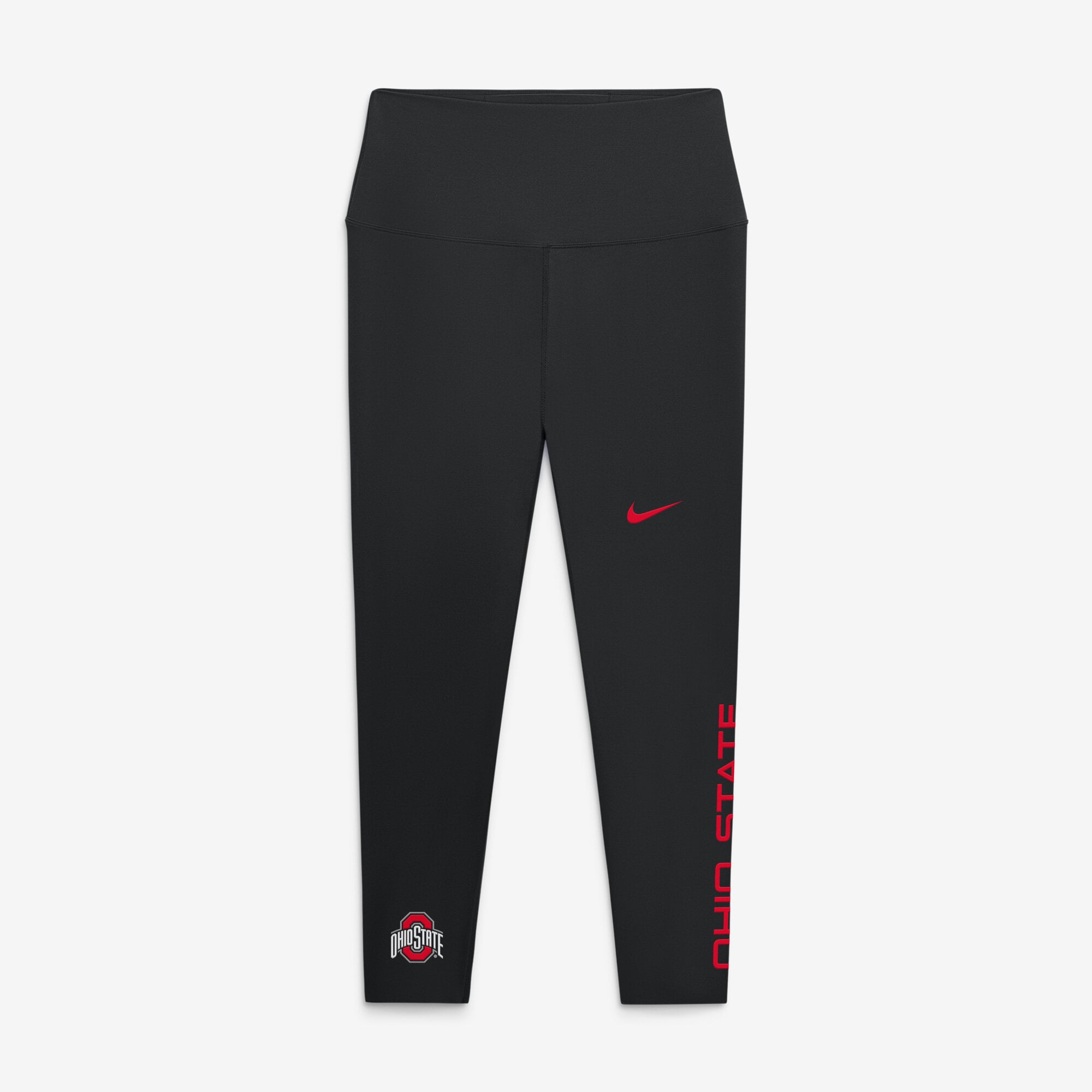 Women's Nike Black Ohio State Buckeyes Zenvy High Rise Dri-FIT 7/8 Leggings