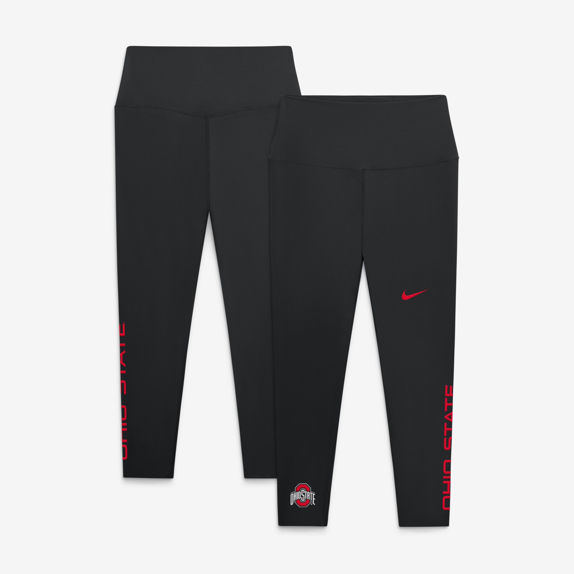 Women's Nike Black Ohio State Buckeyes Zenvy High Rise Dri-FIT 7/8 Leggings