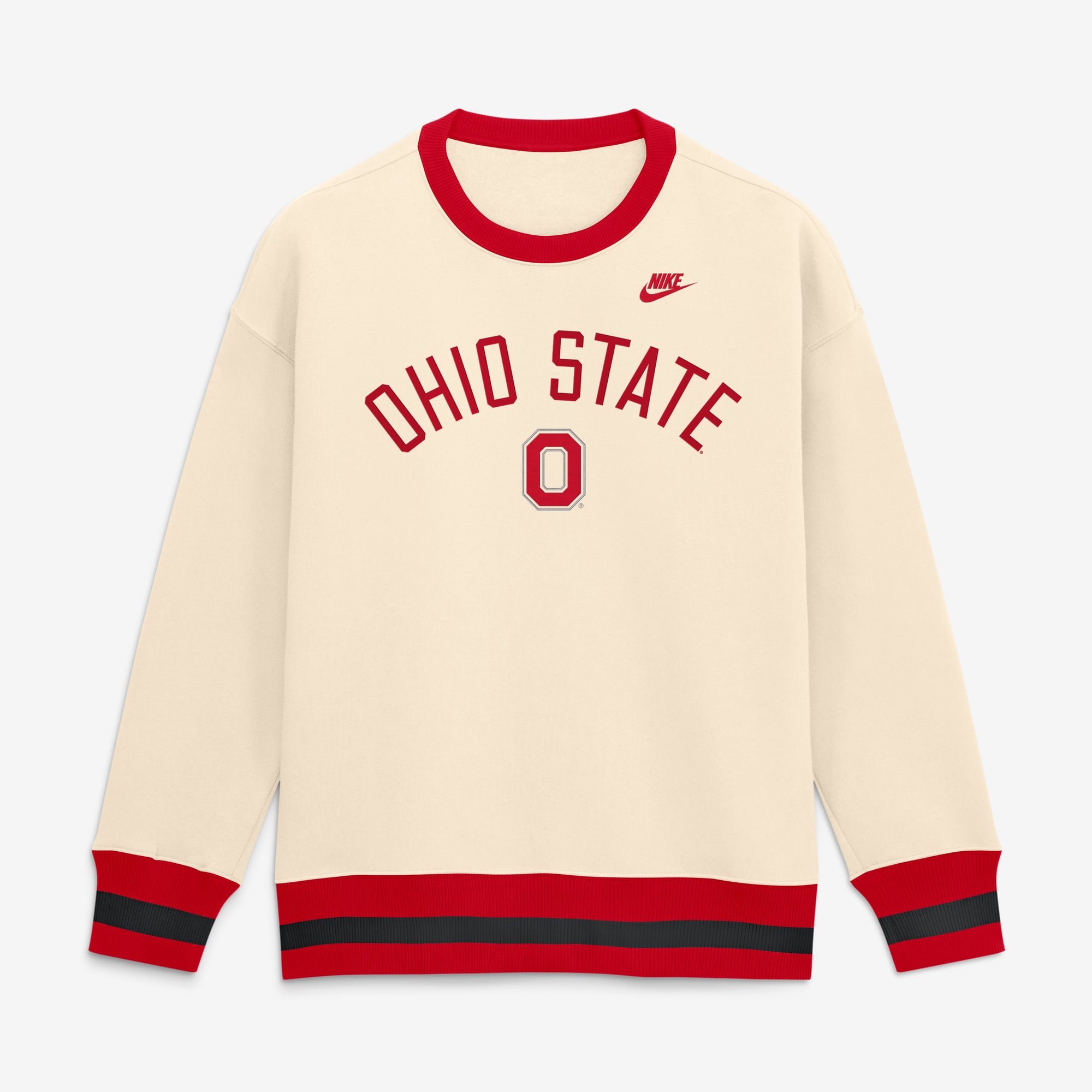 Women's Nike Natural Ohio State Buckeyes Legacy Pullover Sweatshirt