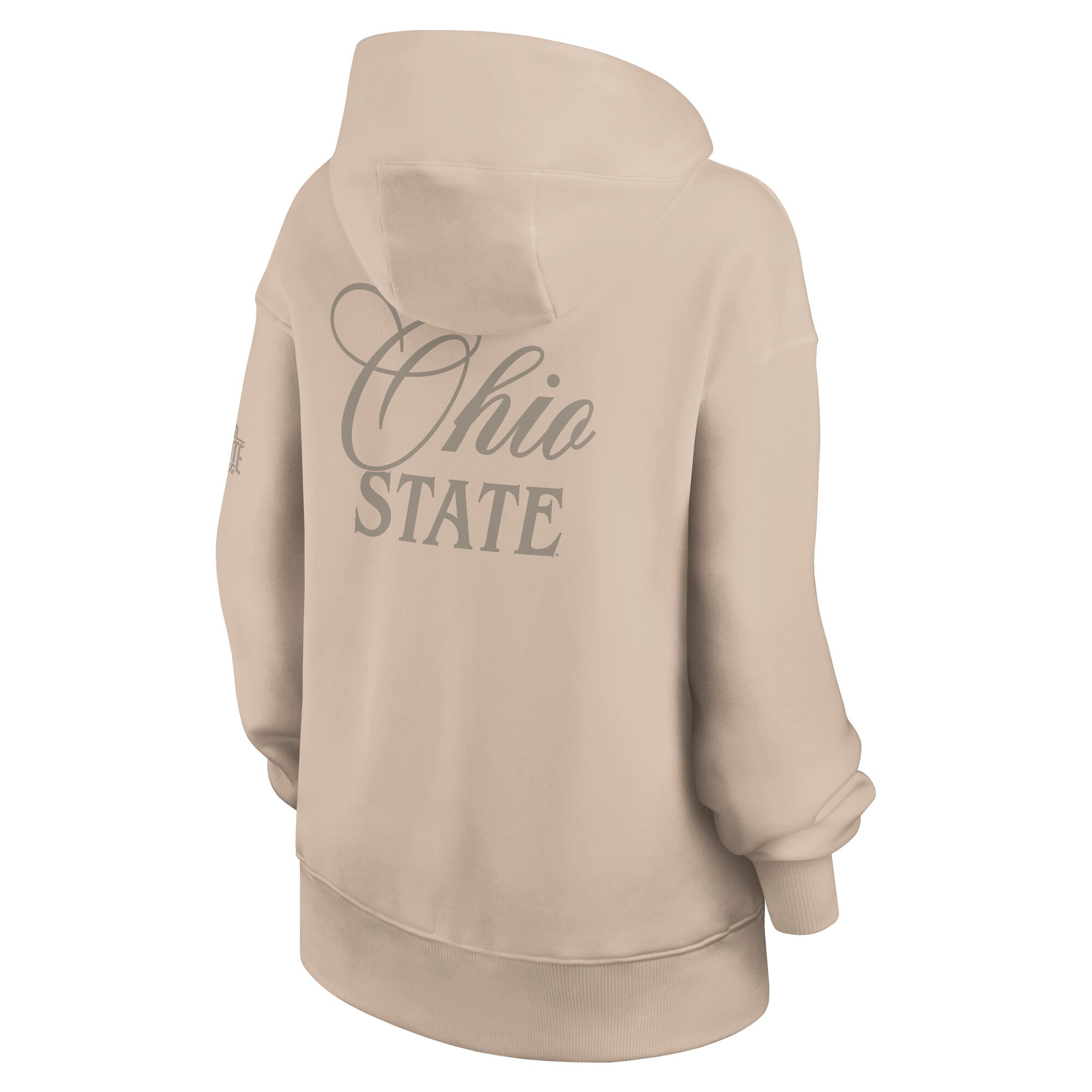 Women's Nike Tan Ohio State Buckeyes Neutral Stance Phoenix Fleece Oversized Hoodie