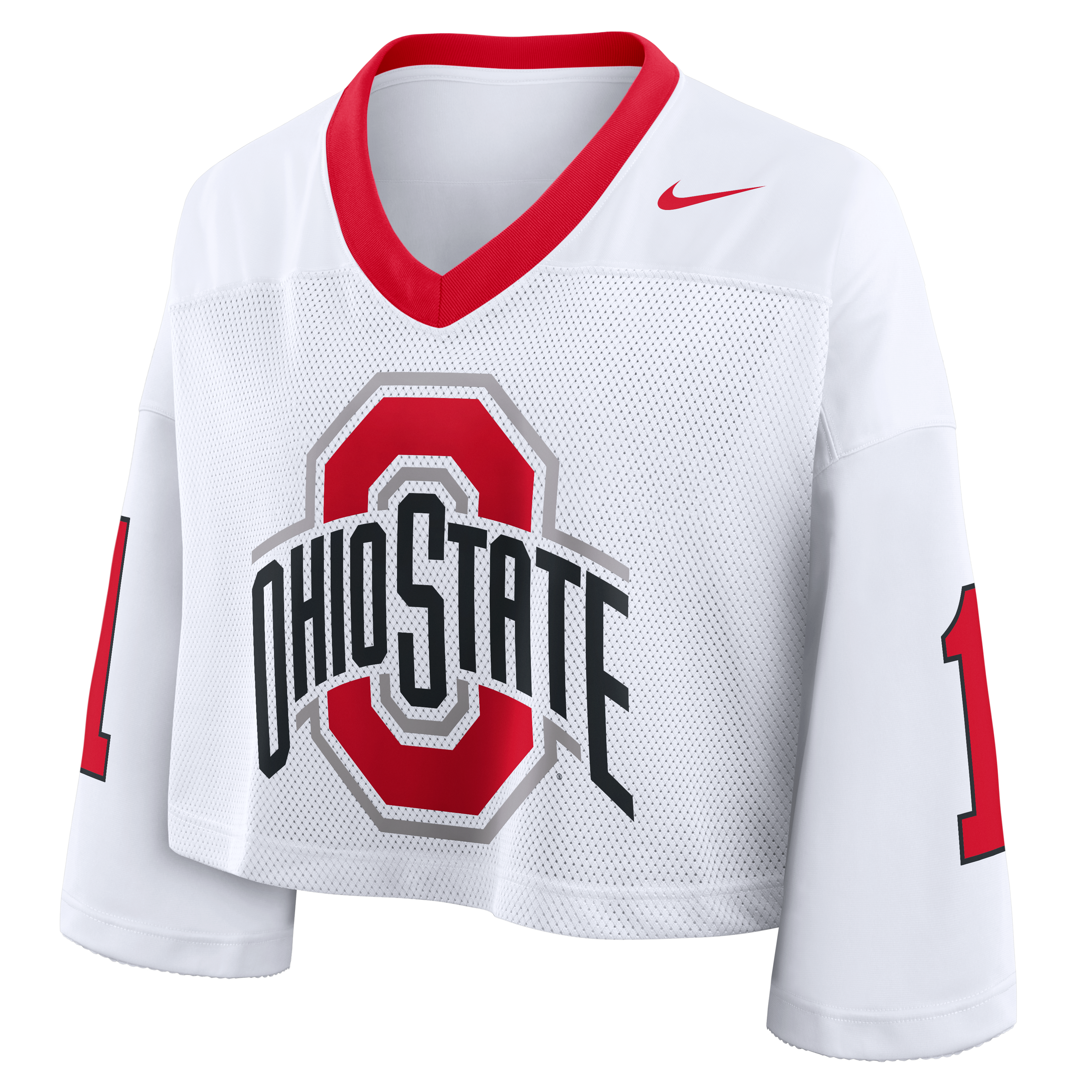 Maillot court oversize Nike blanc Ohio State Buckeyes pour femme