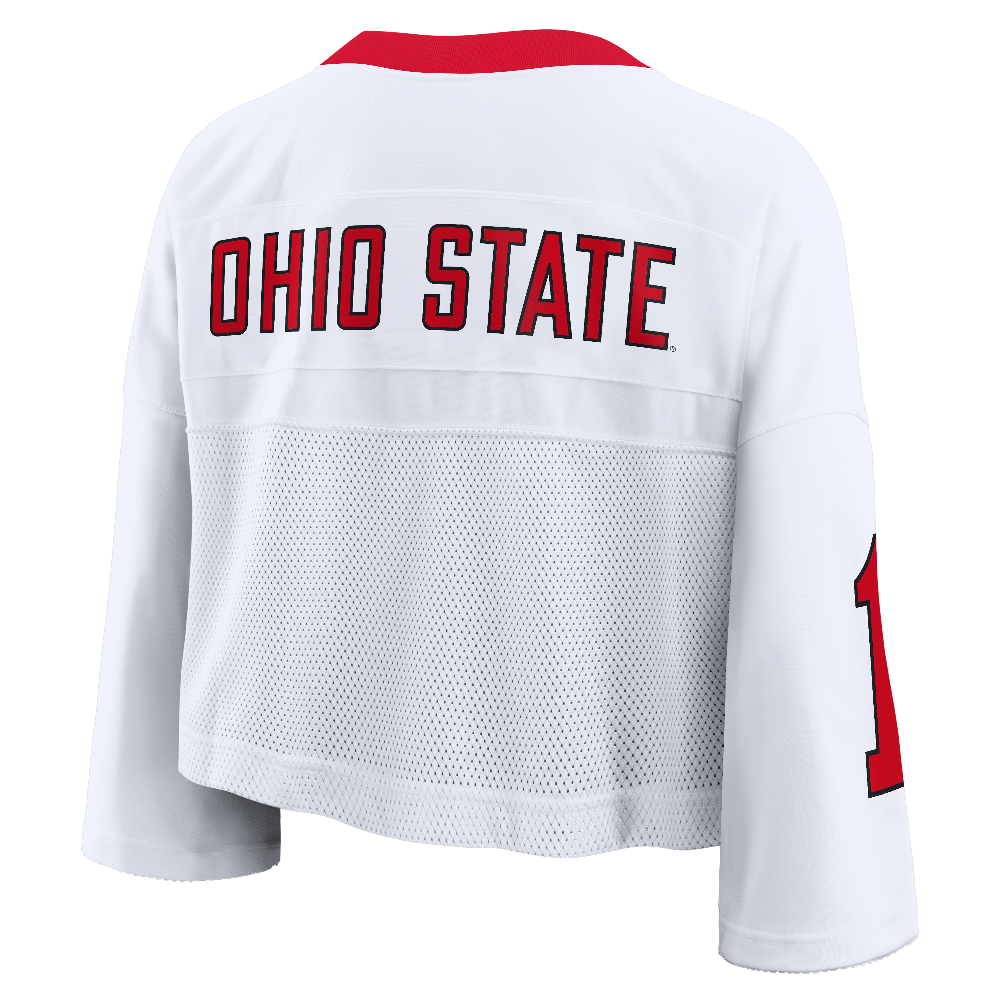 Maillot court oversize Nike blanc Ohio State Buckeyes pour femme