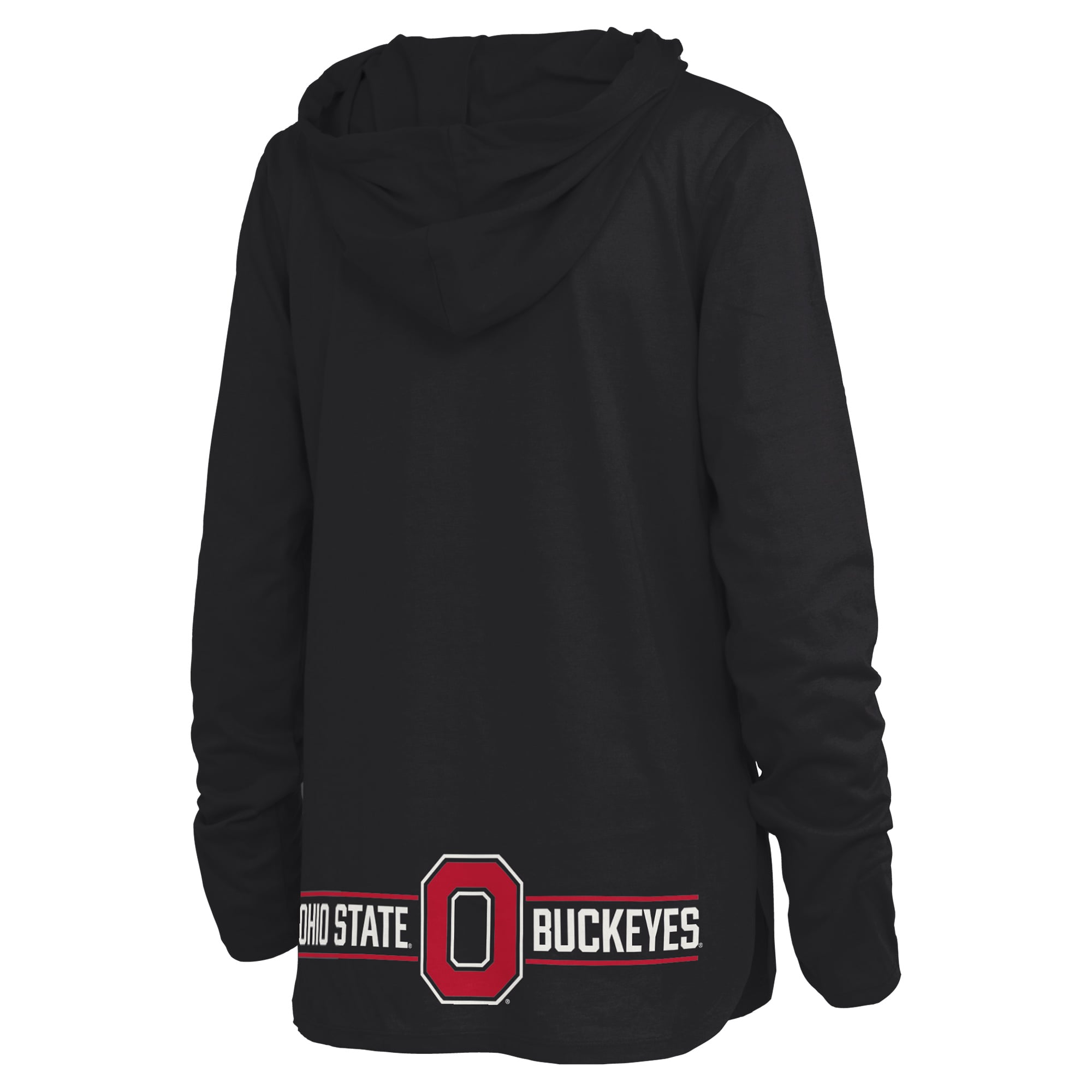 T-shirt à capuche manches longues Allie des Ohio State Buckeyes, noir, de Pressbox, pour femmes