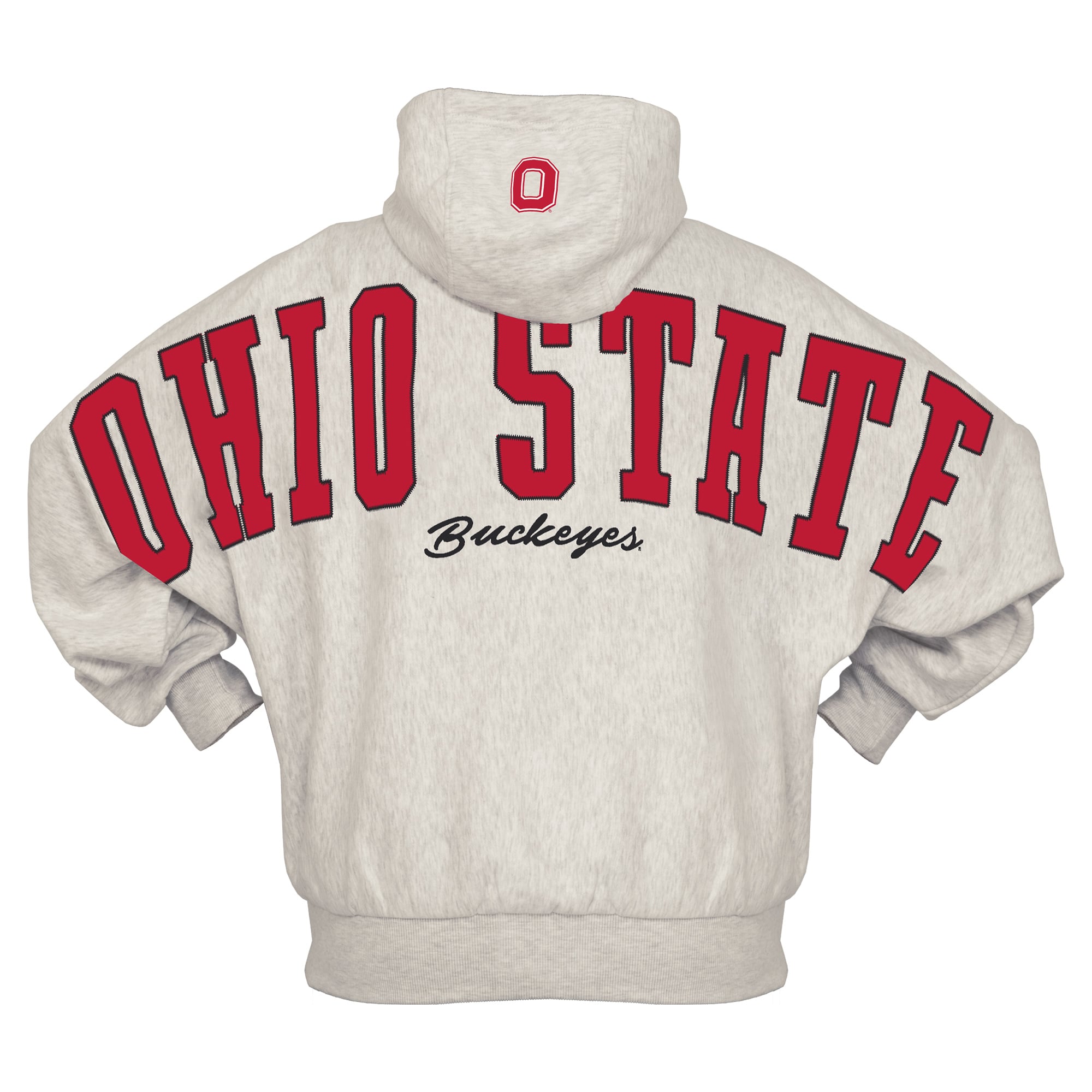 Women's Pressbox Gray Ohio State Buckeyes Belvedere Oversized Hoodie