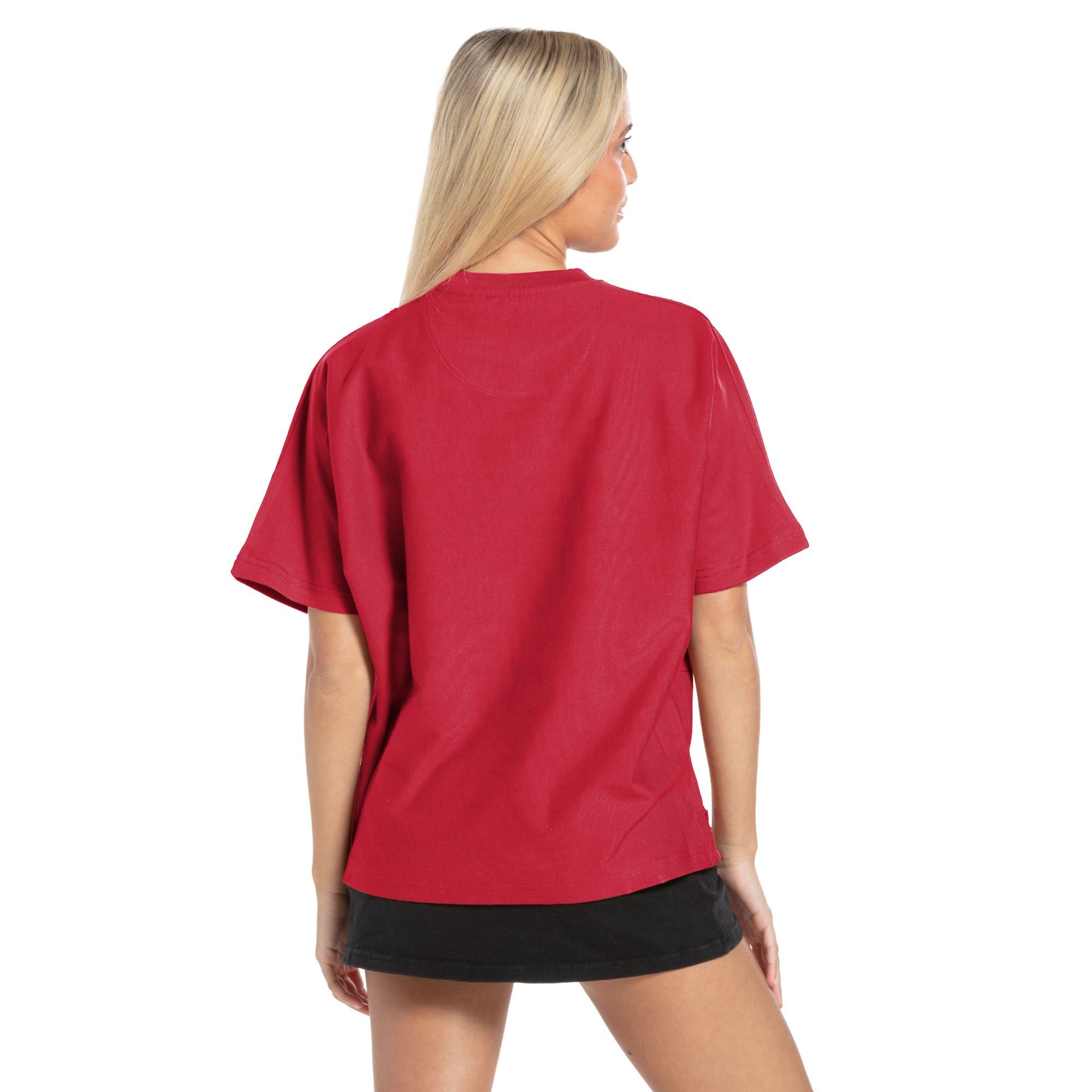 T-shirt oversize en flanelle écarlate Pressbox pour femmes, Ohio State Buckeyes