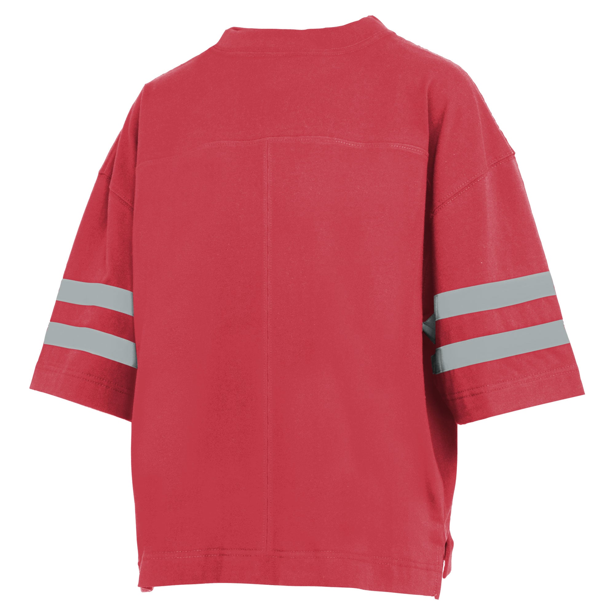 T-shirt court Pressbox Scarlet pour femmes, Ohio State Buckeyes, Wayne Tyler