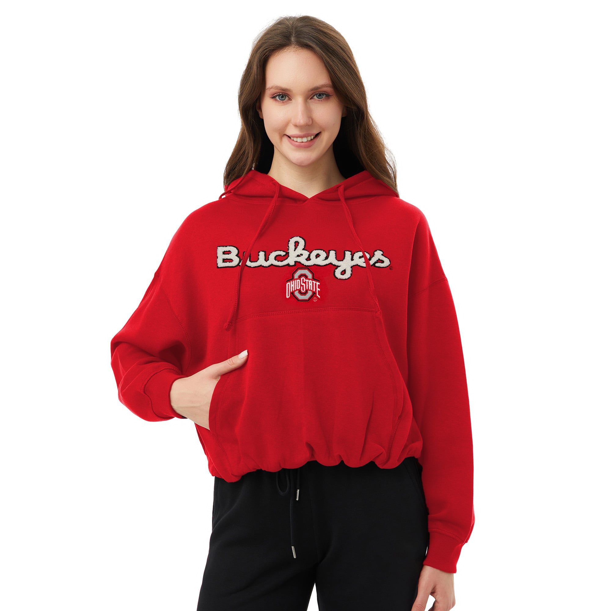 Women's Profile Scarlet Ohio State Buckeyes Plus Hoodie