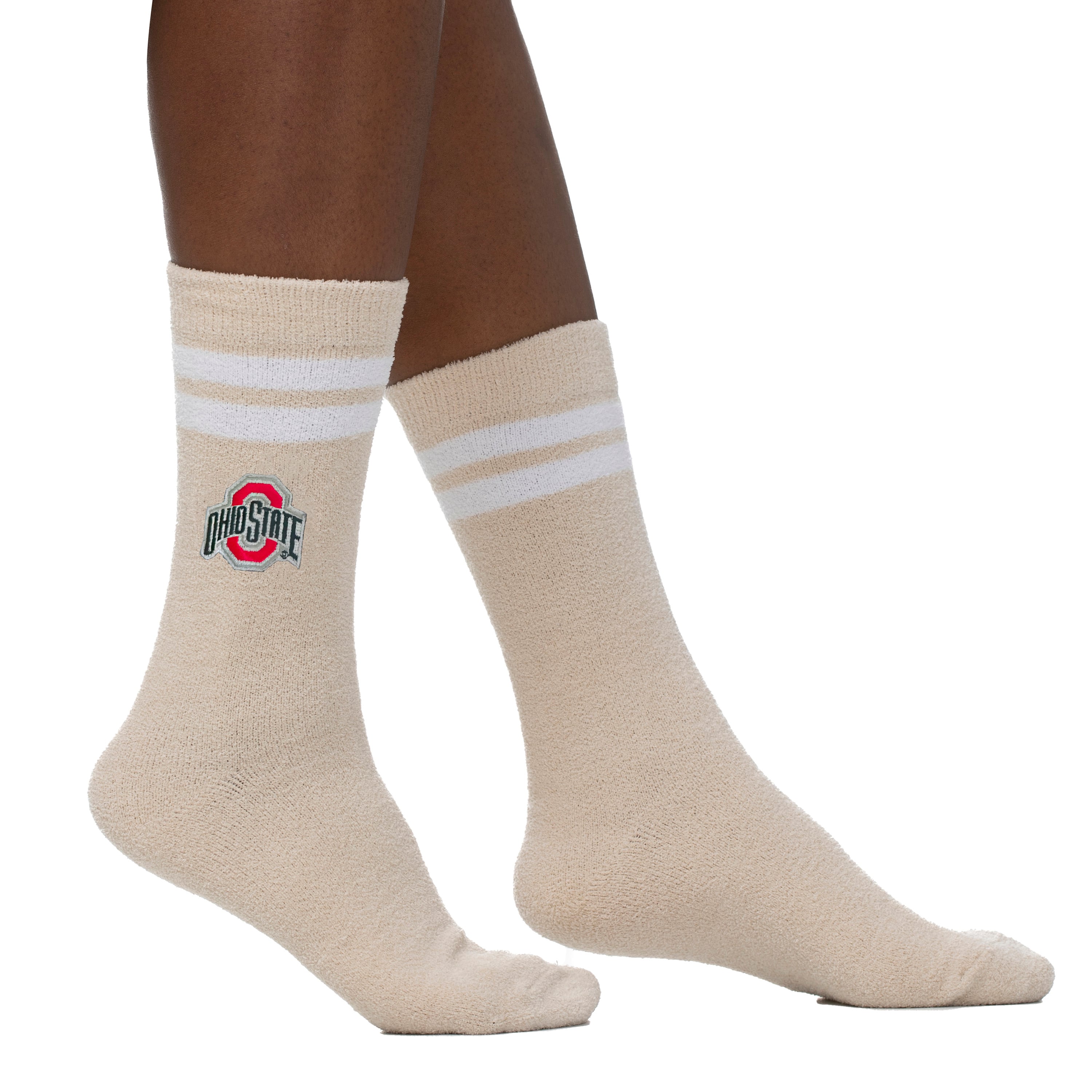 Chaussettes en peluche Victory pour femmes ZooZatz crème Ohio State Buckeyes