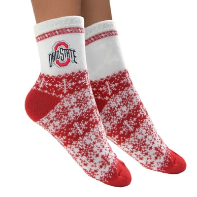 Ohio State Buckeyes ZooZatz Women's Fuzzy Holiday Crew Socks
