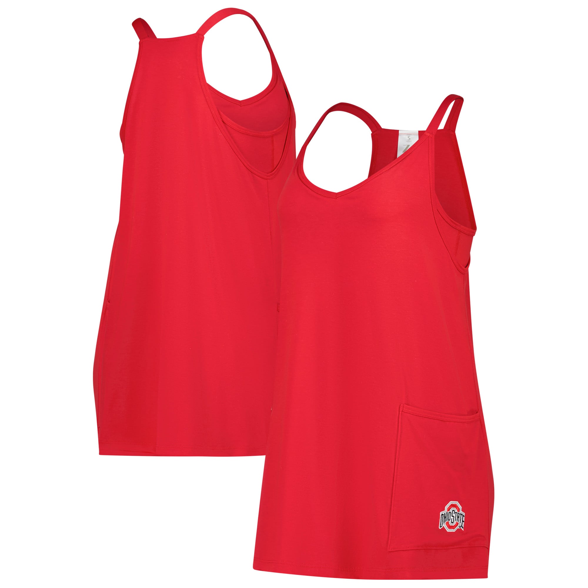 Women's ZooZatz Scarlet Ohio State Buckeyes Active Pocketed Tri-Blend Skort Dress