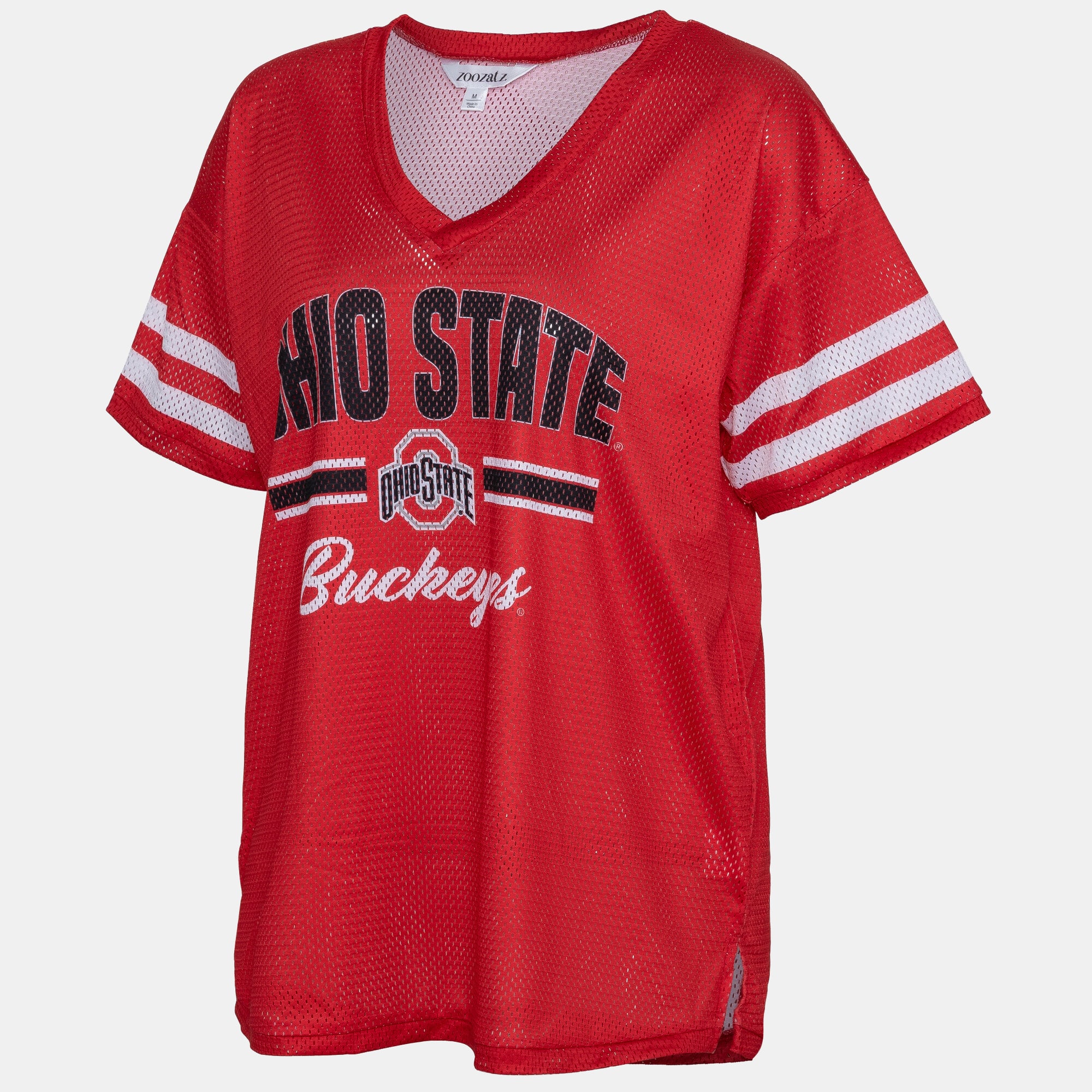 Women's ZooZatz Scarlet Ohio State Buckeyes Mesh Jersey Kickoff T-Shirt