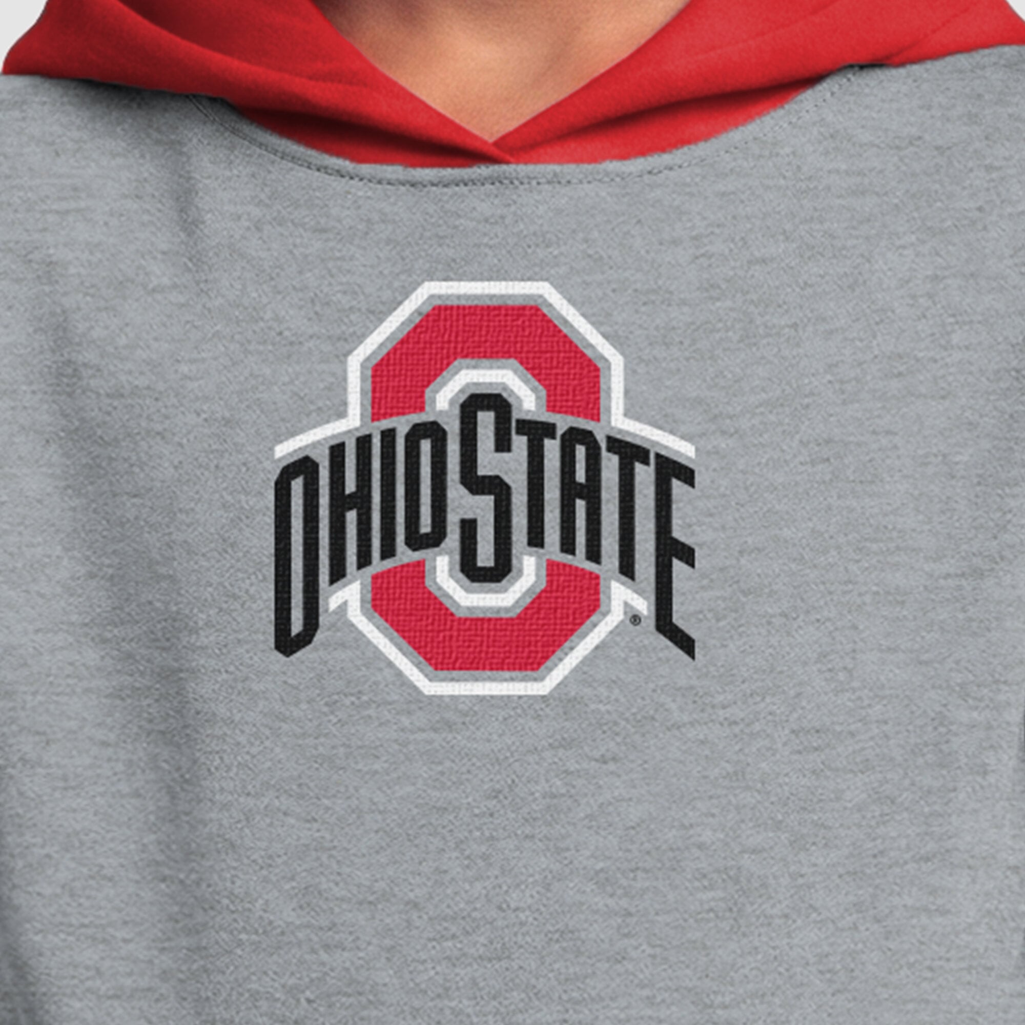 Youth Champion Heather Gray Ohio State Buckeyes Fleece Hoodie