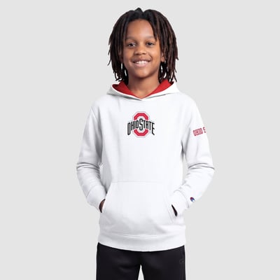  Ohio State Buckeyes Champion Youth Fleece Hoodie - White