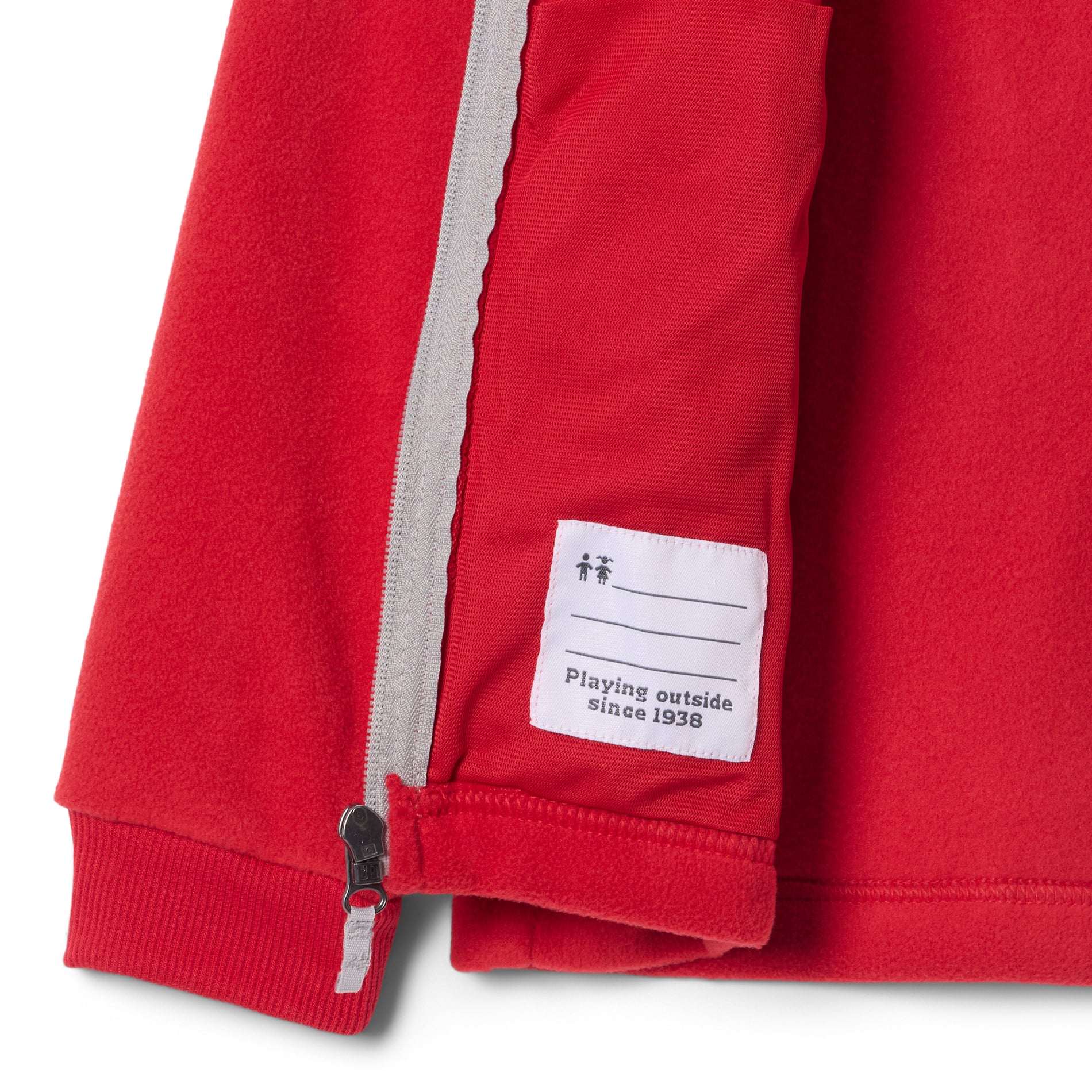 Sweat à capuche zippé en polaire Columbia Scarlet Ohio State Buckeyes pour jeunes