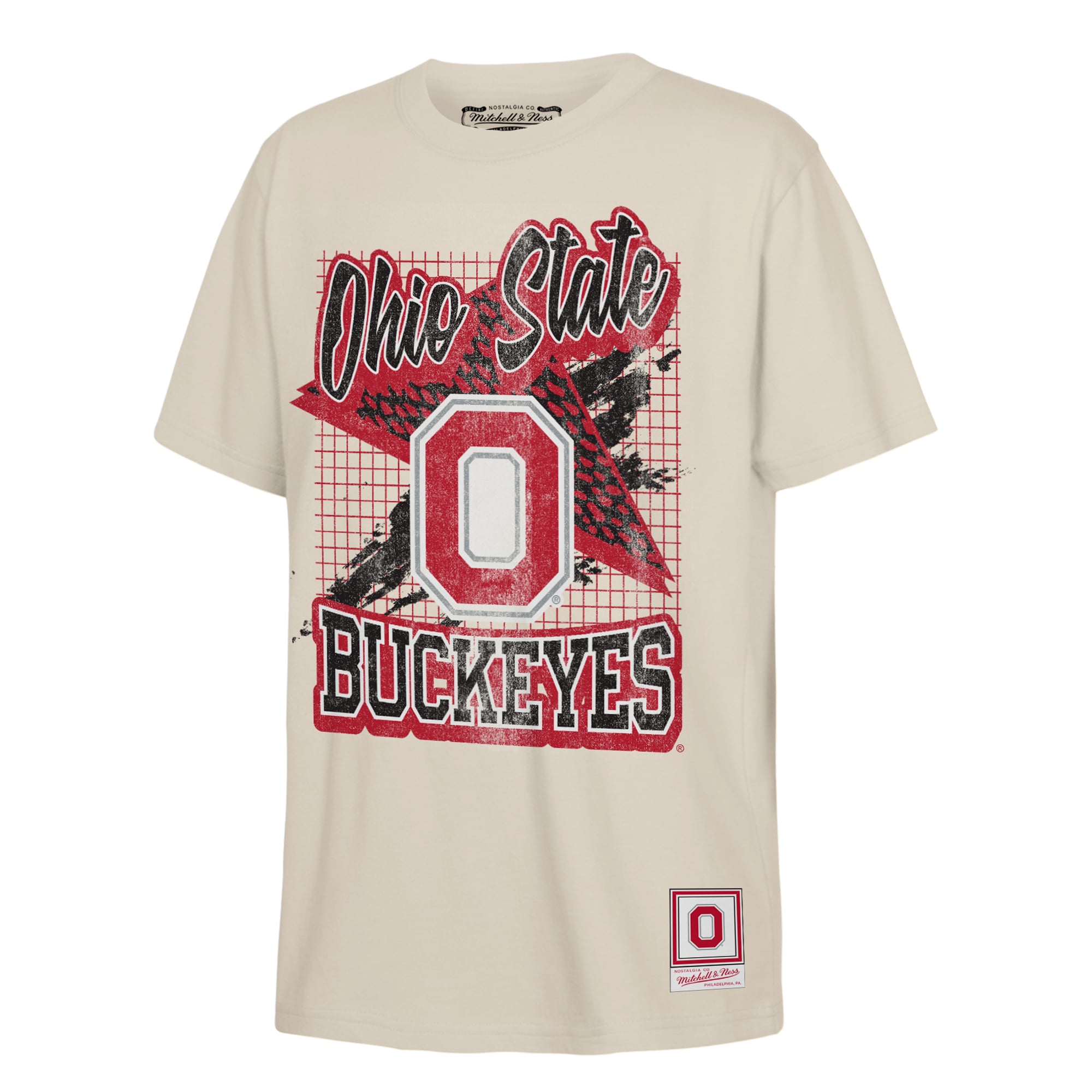 T-shirt universitaire Mitchell & Ness Natural Ohio State Buckeyes pour jeunes