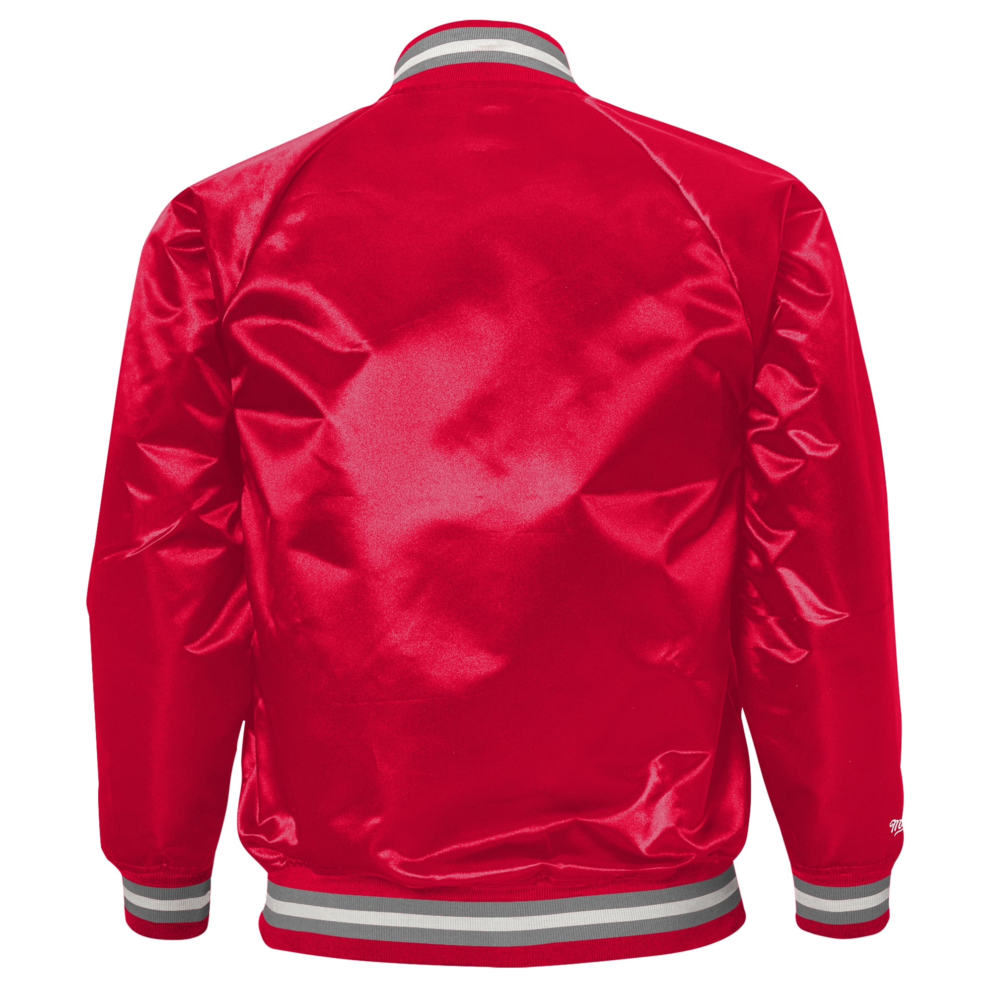 Youth Mitchell & Ness Scarlet Ohio State Buckeyes Satin Full-Snap Raglan Jacket