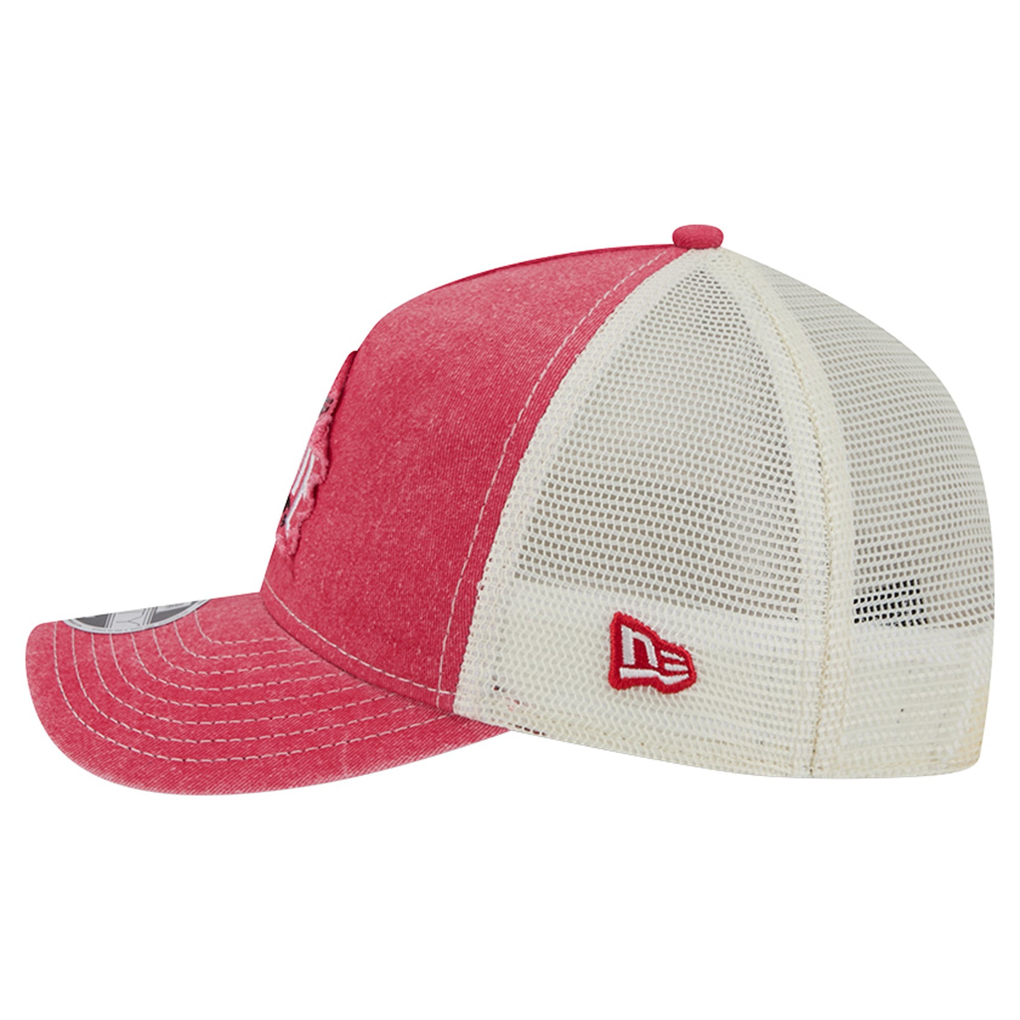 Casquette trucker rétro ajustable New Era Scarlet Ohio State Buckeyes 9FORTY pour jeunes, modèle A-Frame M-Crown