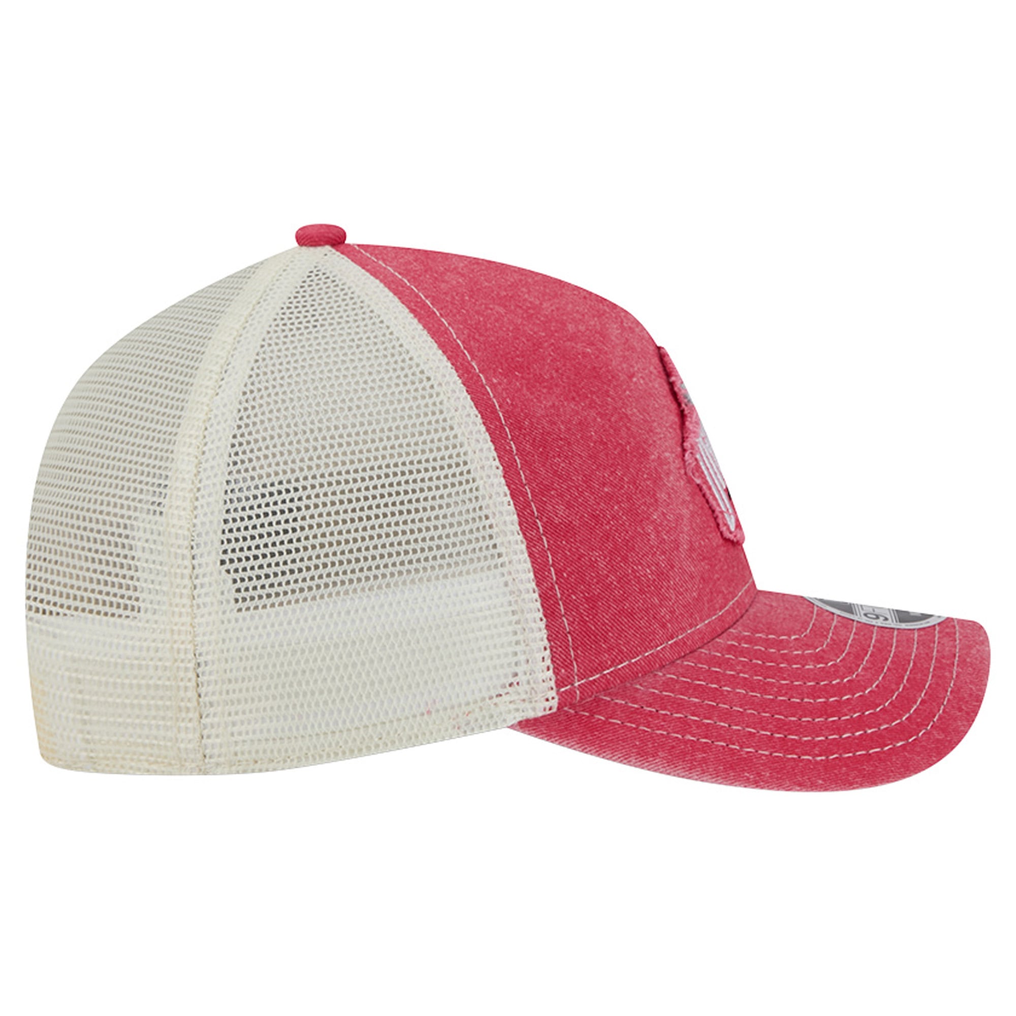 Casquette trucker rétro ajustable New Era Scarlet Ohio State Buckeyes 9FORTY pour jeunes, modèle A-Frame M-Crown