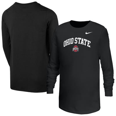  Ohio State Buckeyes Nike Youth Arched Core Long Sleeve T-Shirt - Black