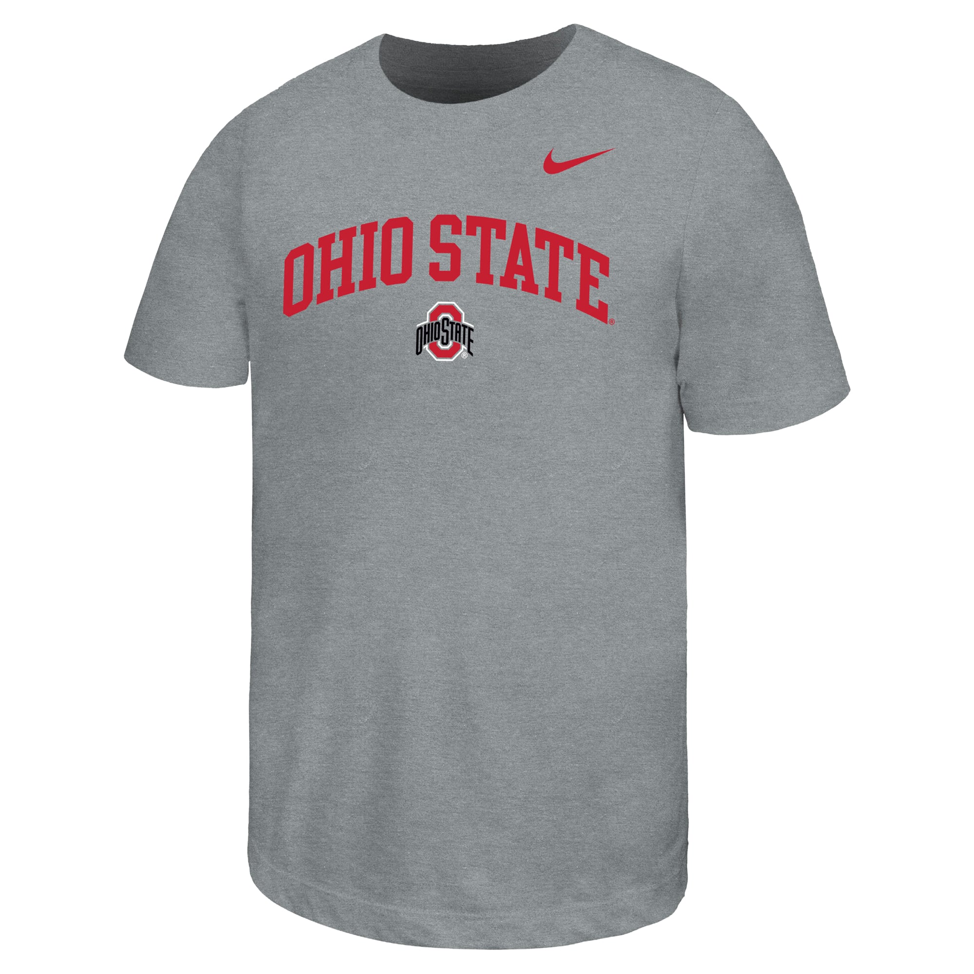 Youth Nike Gray Ohio State Buckeyes Arched Name Drop T-Shirt