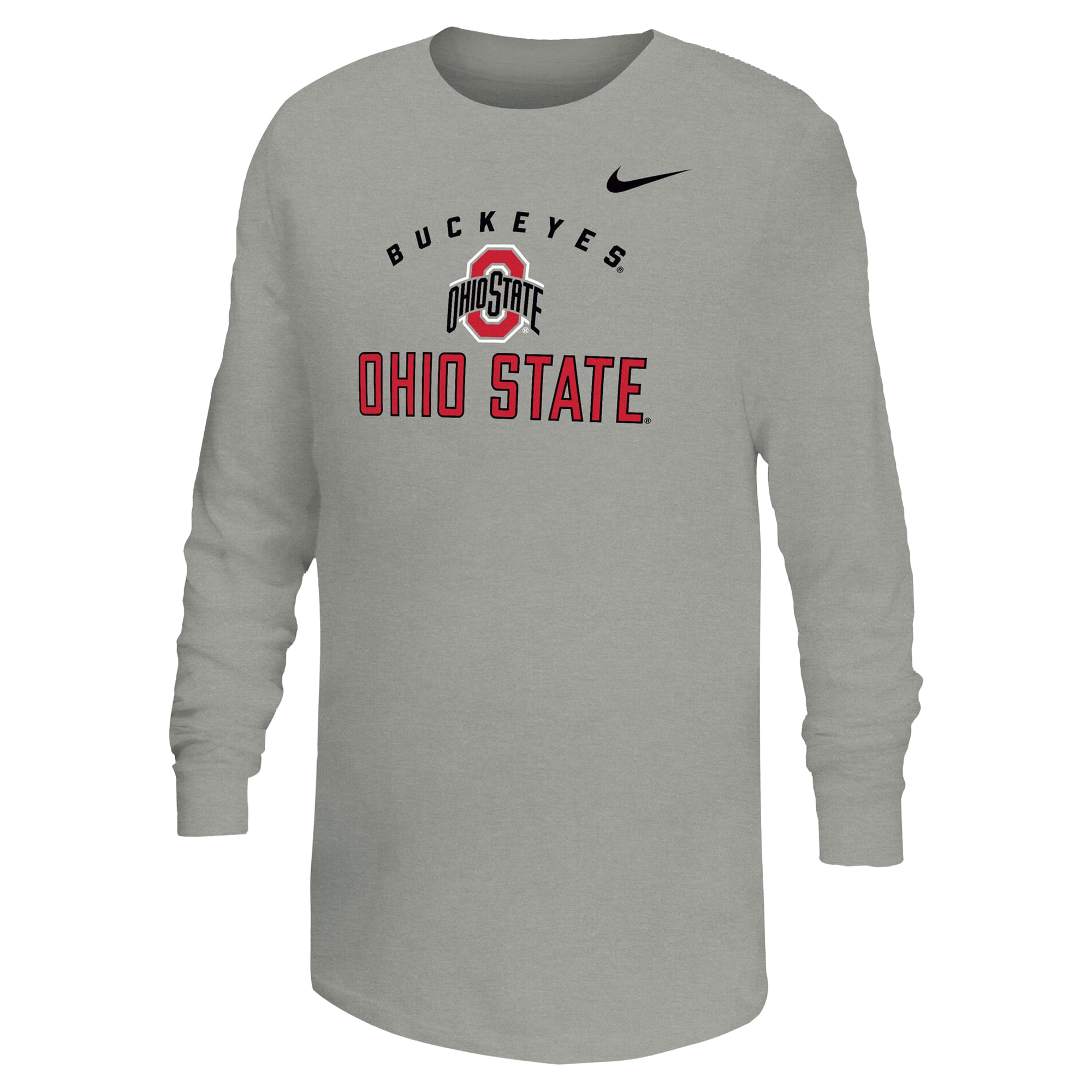 Youth Nike  Gray Ohio State Buckeyes Legend Dri-FIT Long Sleeve T-Shirt