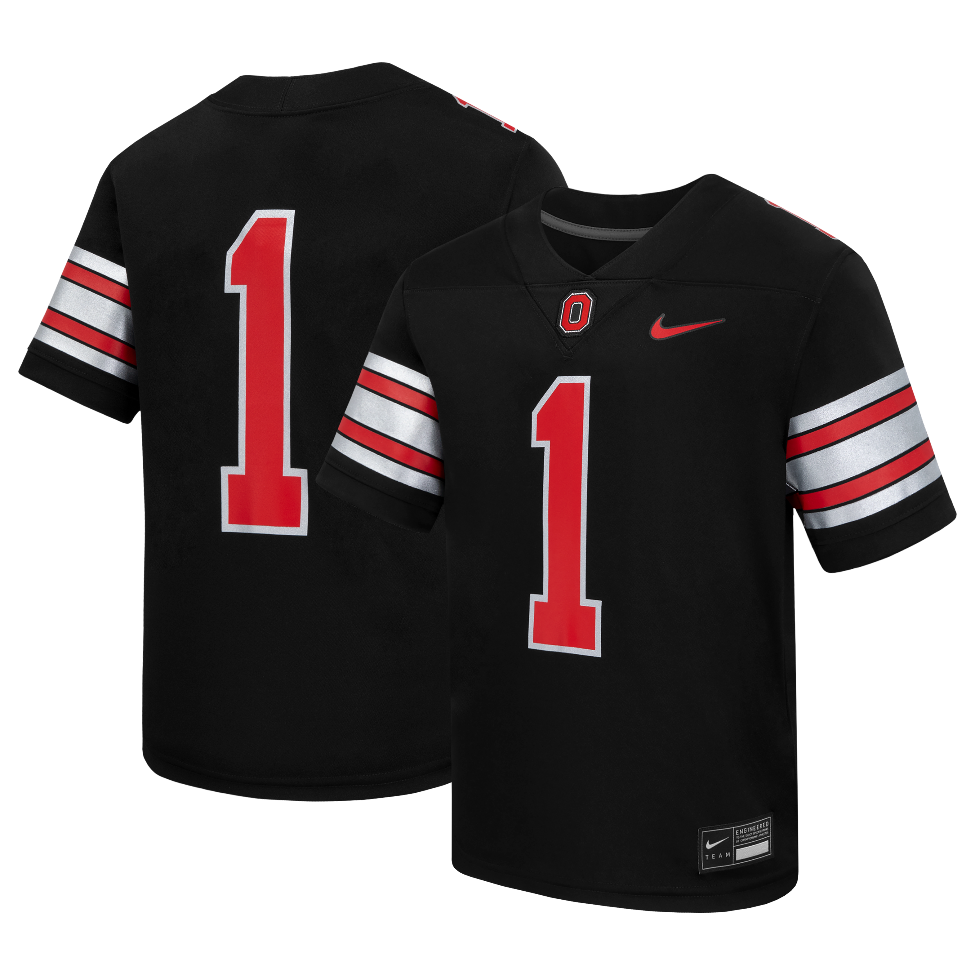 Youth Nike #1 Scarlet Ohio State Buckeyes Replica Football Jersey