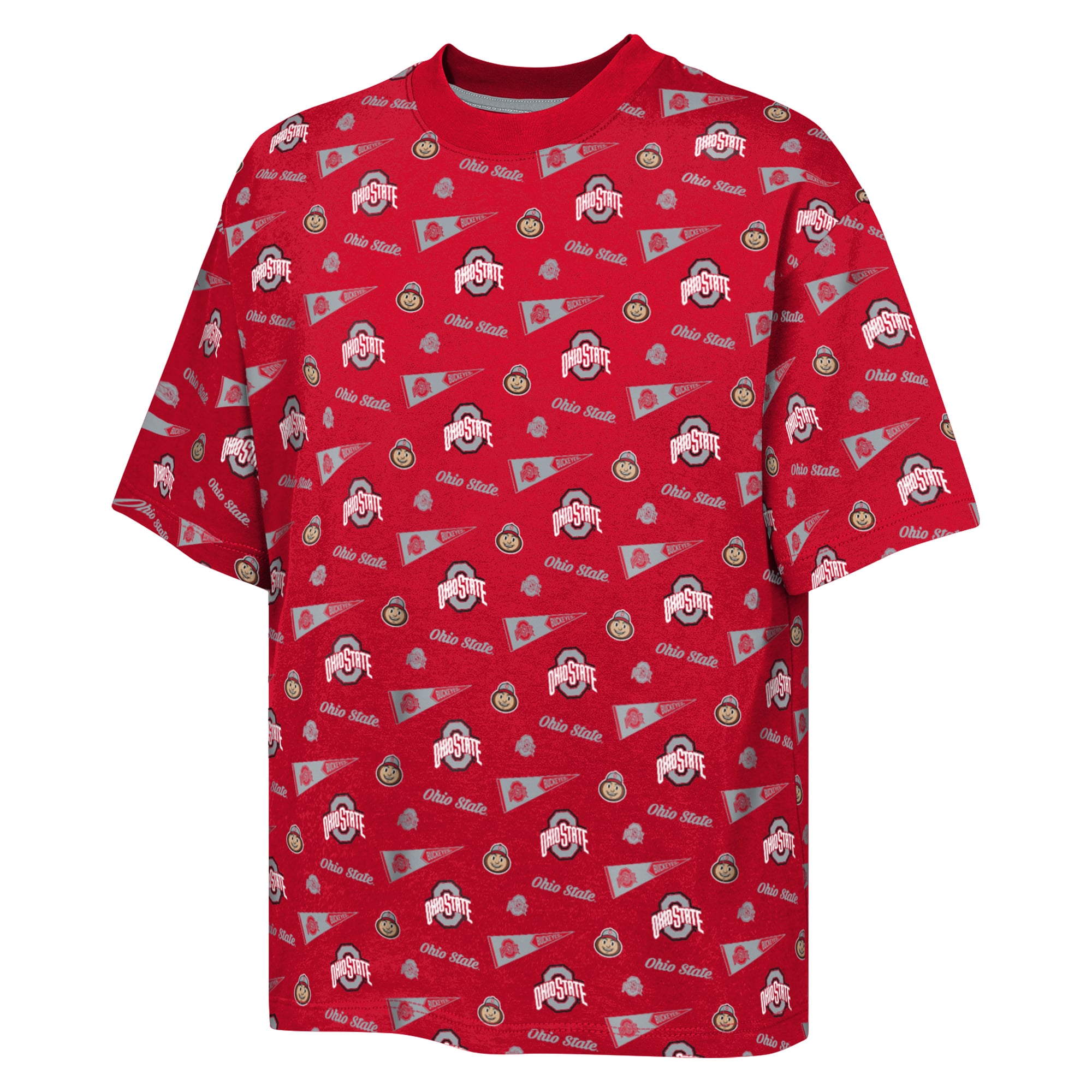 T-shirt imprimé intégral Outerstuff Scarlet Ohio State Buckeyes pour jeunes