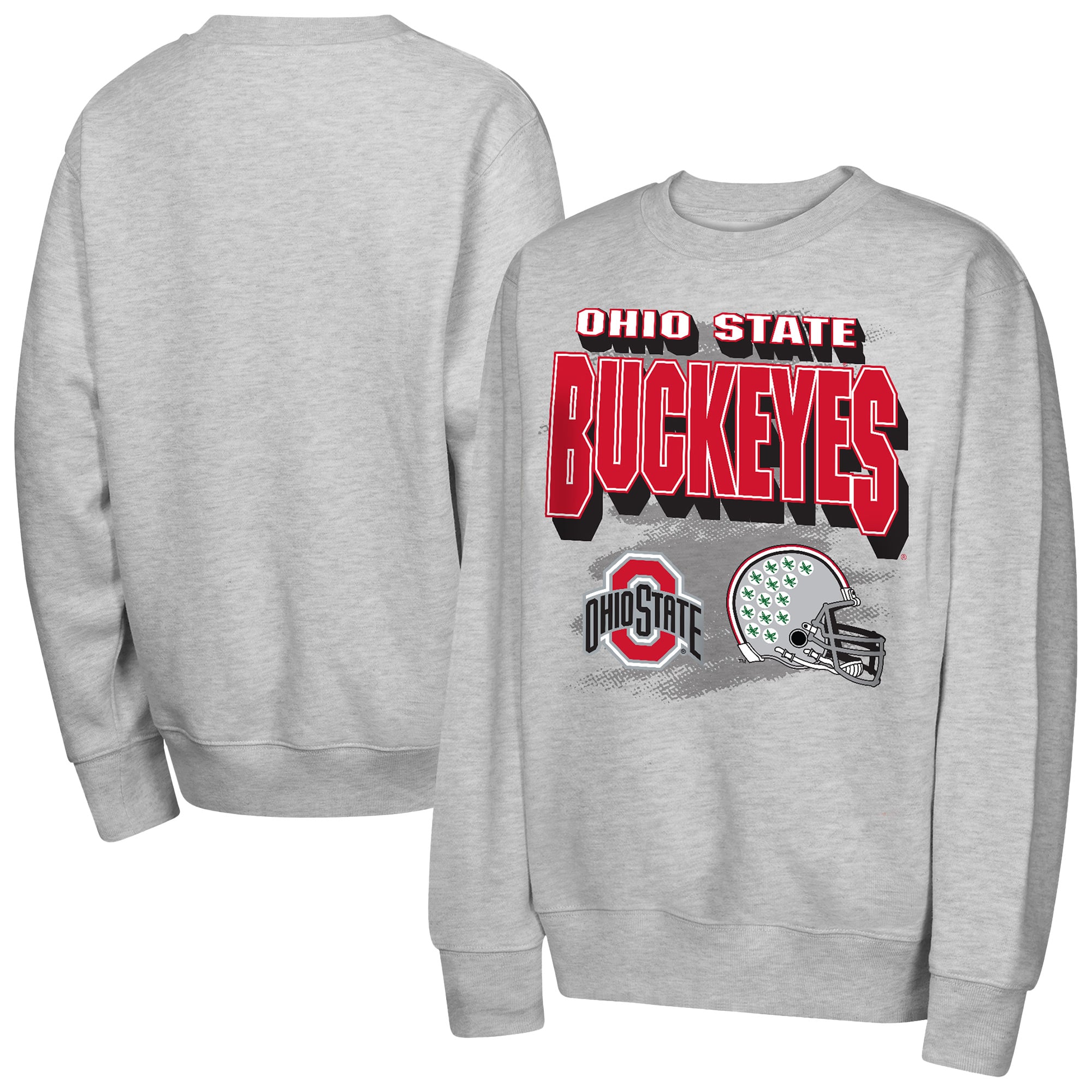 Youth Outerstuff Heather Gray Ohio State Buckeyes Wild Card Fleece Sweatshirt
