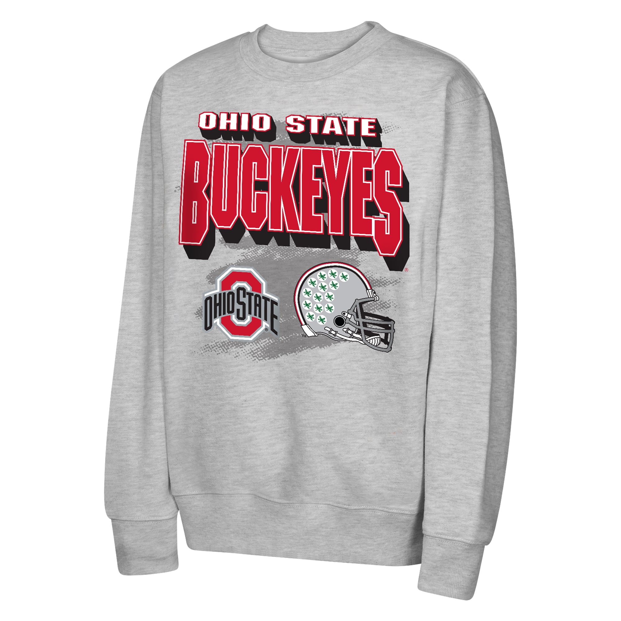 Youth Outerstuff Heather Gray Ohio State Buckeyes Wild Card Fleece Sweatshirt